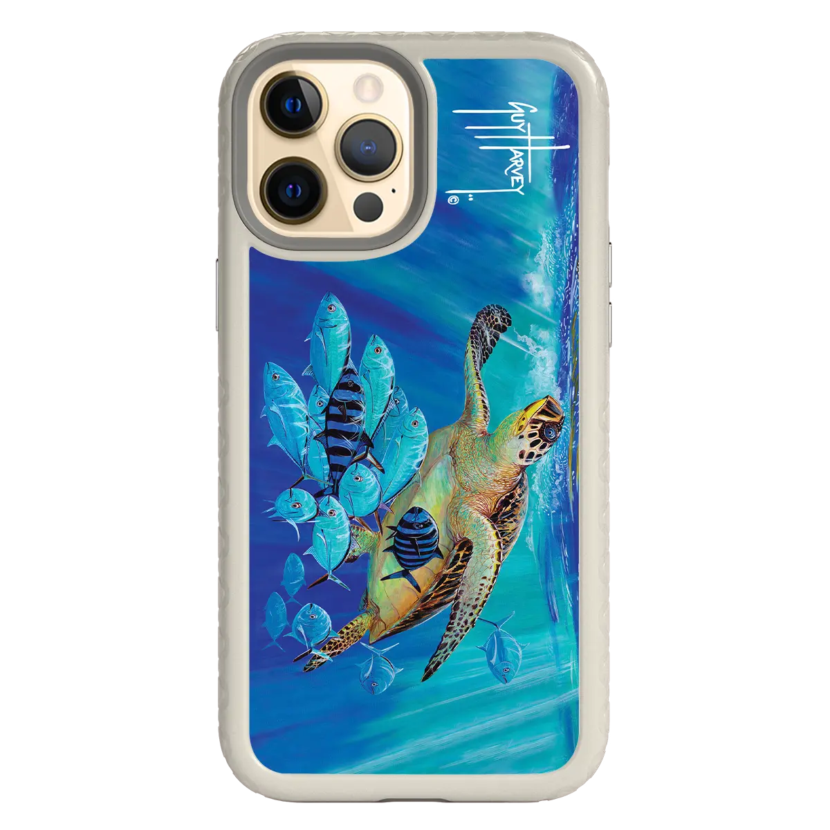 Guy Harvey Fortitude Series for Apple iPhone 12 Pro Max - Hawksbill Caravan - Custom Case - Gray - cellhelmet