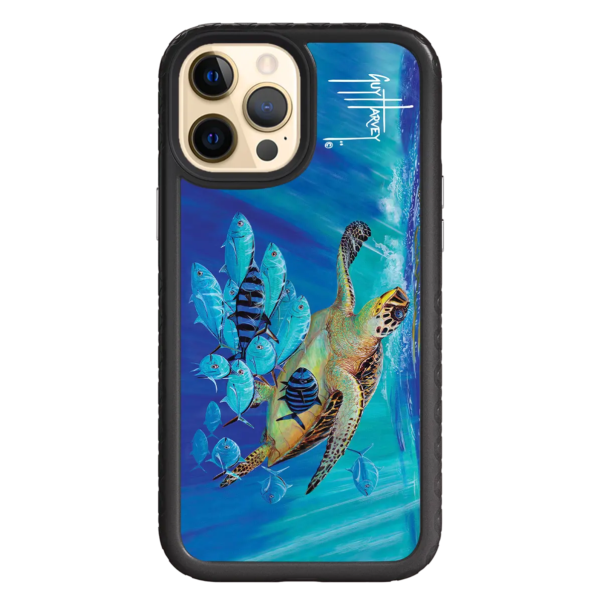 Guy Harvey Fortitude Series for Apple iPhone 12 Pro Max - Hawksbill Caravan - Custom Case - OnyxBlack - cellhelmet