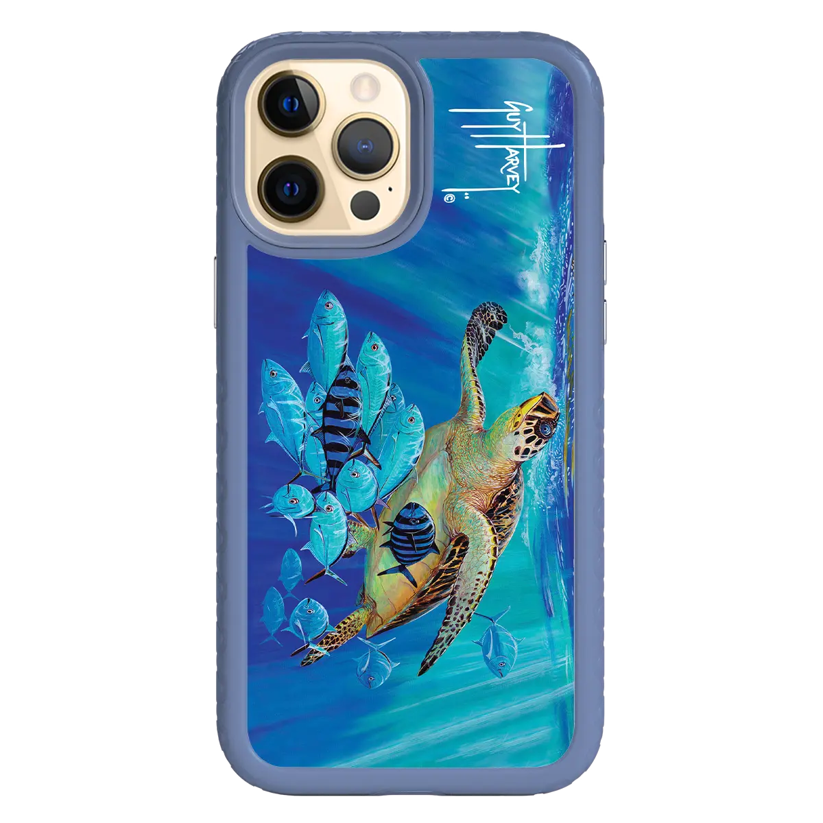 Guy Harvey Fortitude Series for Apple iPhone 12 Pro Max - Hawksbill Caravan - Custom Case - SlateBlue - cellhelmet