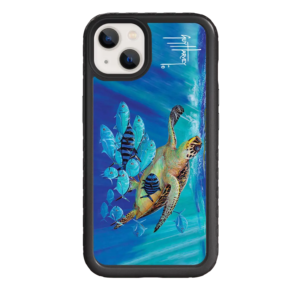 Guy Harvey Fortitude Series for Apple iPhone 13 - Hawksbill Caravan - Custom Case - OnyxBlack - cellhelmet