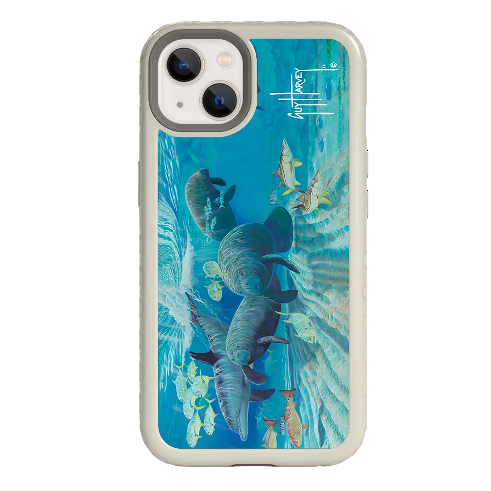 Guy Harvey Fortitude Series for Apple iPhone 13 - Manatee Pass - Custom Case - Gray - cellhelmet