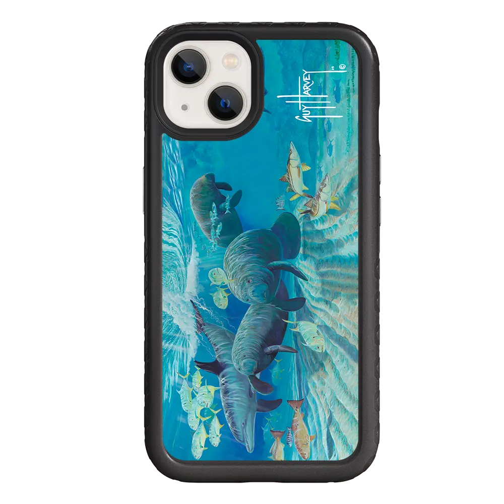 Guy Harvey Fortitude Series for Apple iPhone 13 - Manatee Pass - Custom Case - OnyxBlack - cellhelmet