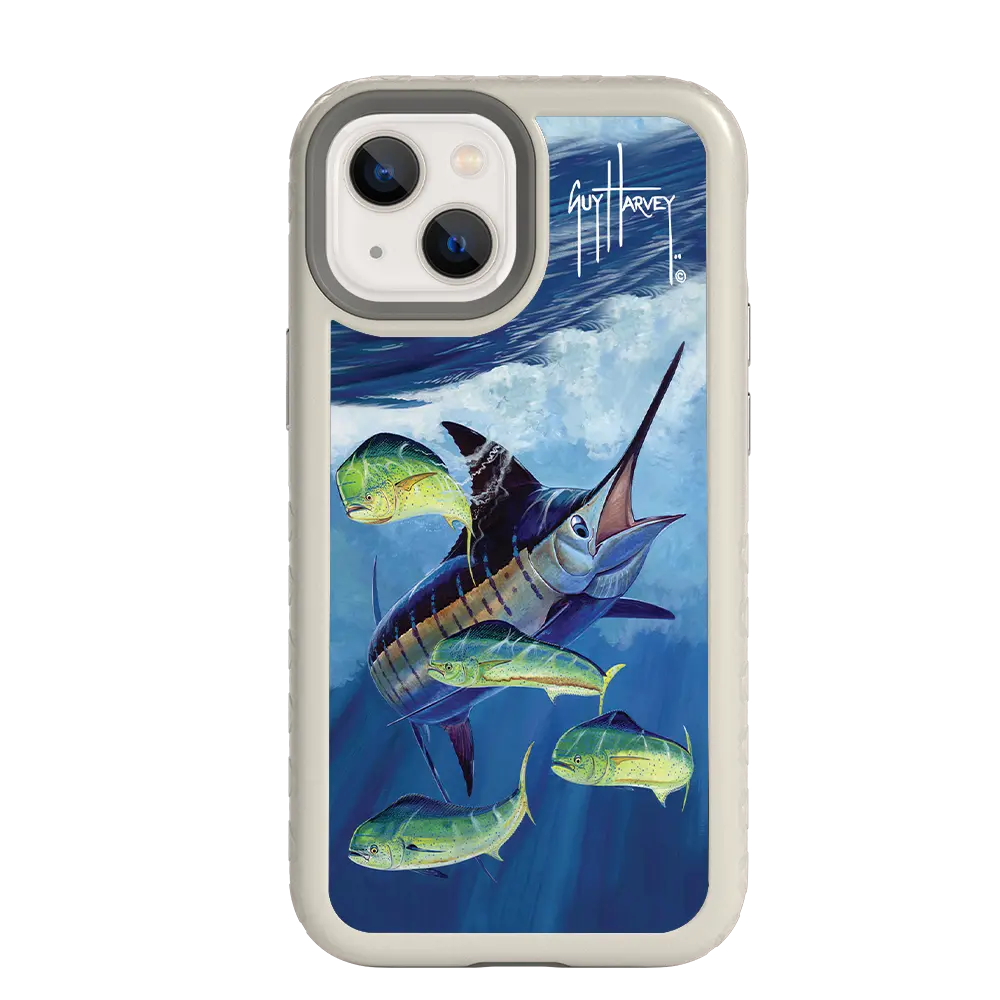 Guy Harvey Fortitude Series for Apple iPhone 13 Mini - Four Play - Custom Case - Gray - cellhelmet