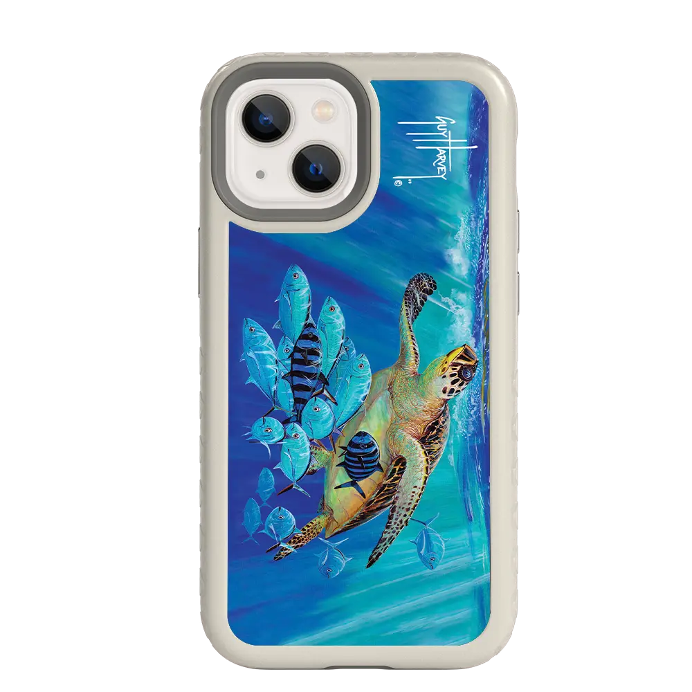 Guy Harvey Fortitude Series for Apple iPhone 13 Mini - Hawksbill Caravan - Custom Case - Gray - cellhelmet