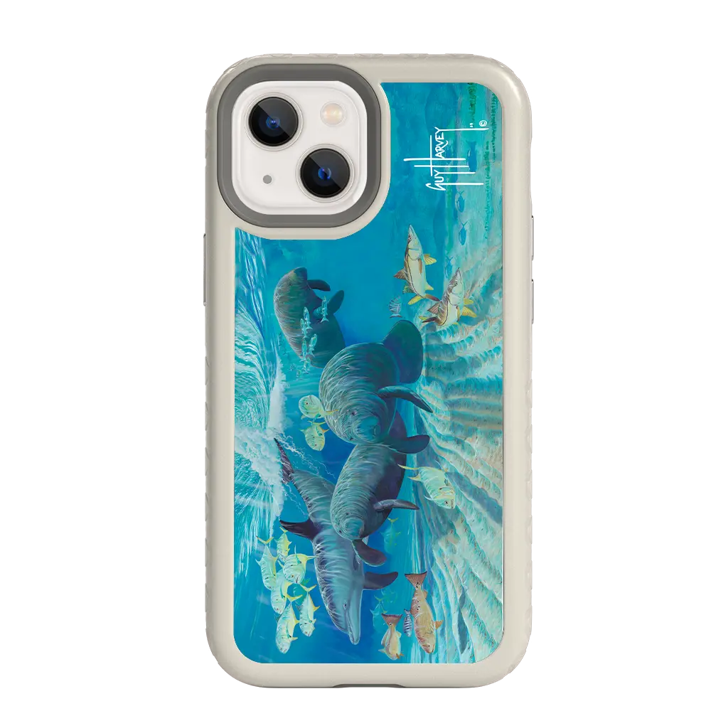 Guy Harvey Fortitude Series for Apple iPhone 13 Mini - Manatee Pass - Custom Case - Gray - cellhelmet