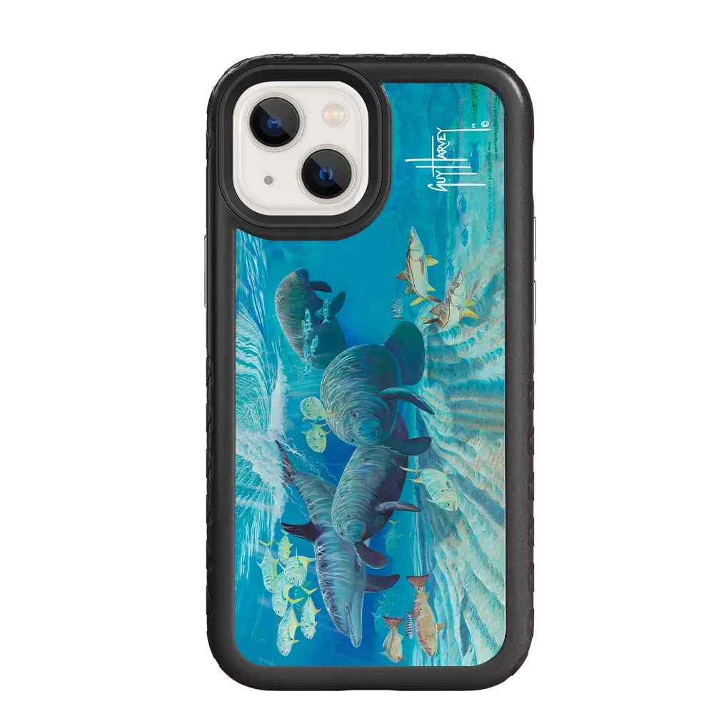 Guy Harvey Fortitude Series for Apple iPhone 13 Mini - Manatee Pass - Custom Case - OnyxBlack - cellhelmet