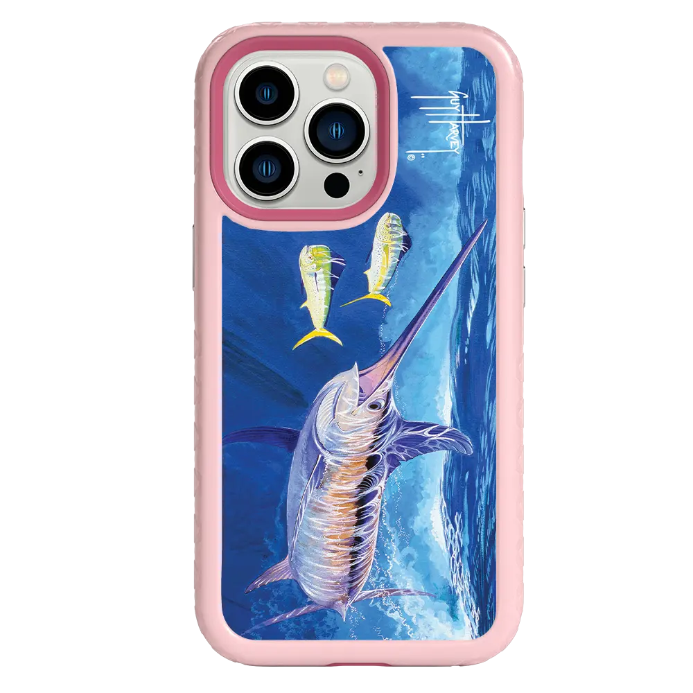 Guy Harvey Fortitude Series for Apple iPhone 13 Pro - Bullseye Sword - Custom Case - PinkMagnolia - cellhelmet