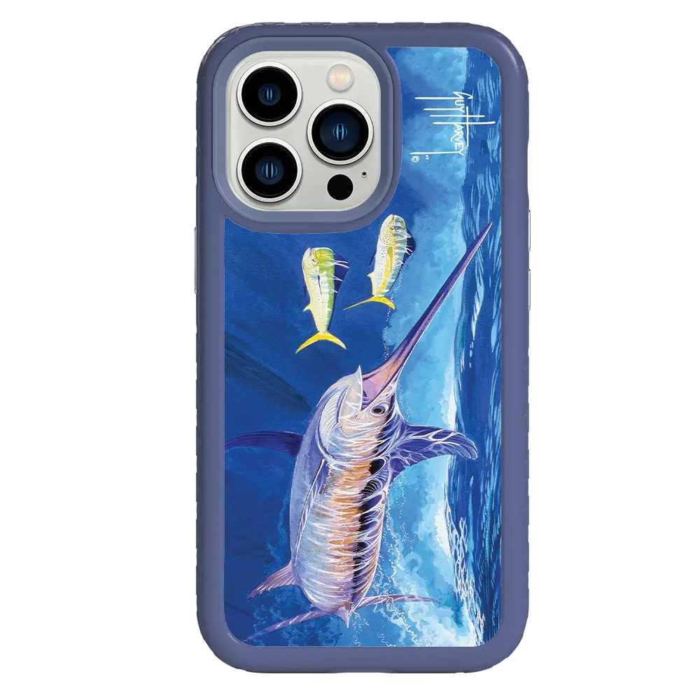 Guy Harvey Fortitude Series for Apple iPhone 13 Pro - Bullseye Sword - Custom Case - SlateBlue - cellhelmet