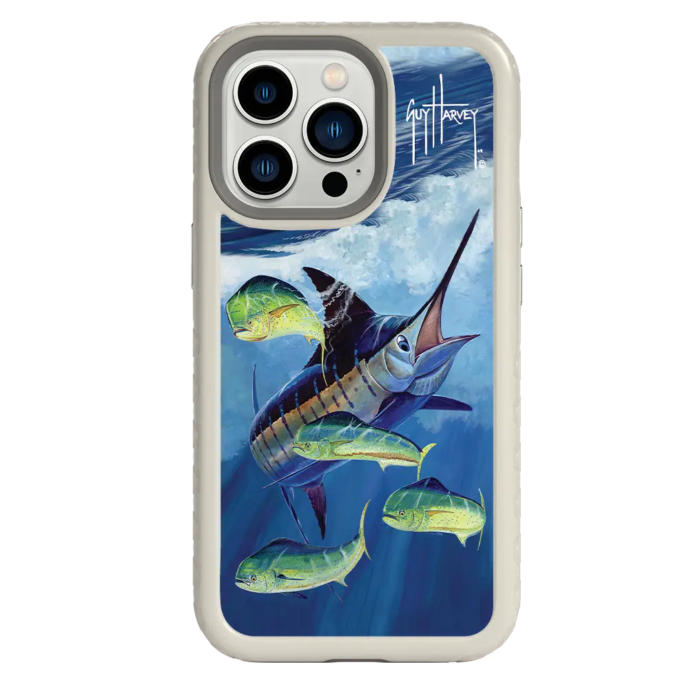 Guy Harvey Fortitude Series for Apple iPhone 13 Pro - Four Play - Custom Case - Gray - cellhelmet