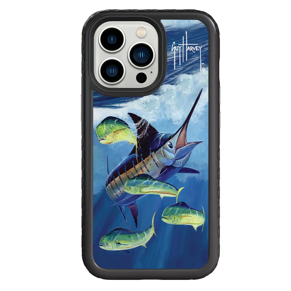 Guy Harvey Fortitude Series for Apple iPhone 13 Pro - Four Play - Custom Case - OnyxBlack - cellhelmet