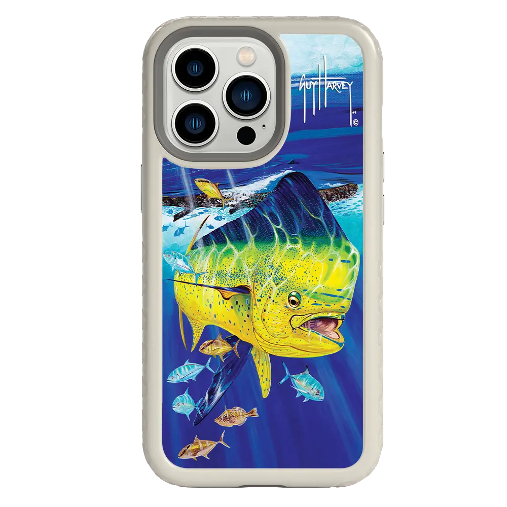 Guy Harvey Fortitude Series for Apple iPhone 13 Pro - Golden Prize - Custom Case - Gray - cellhelmet