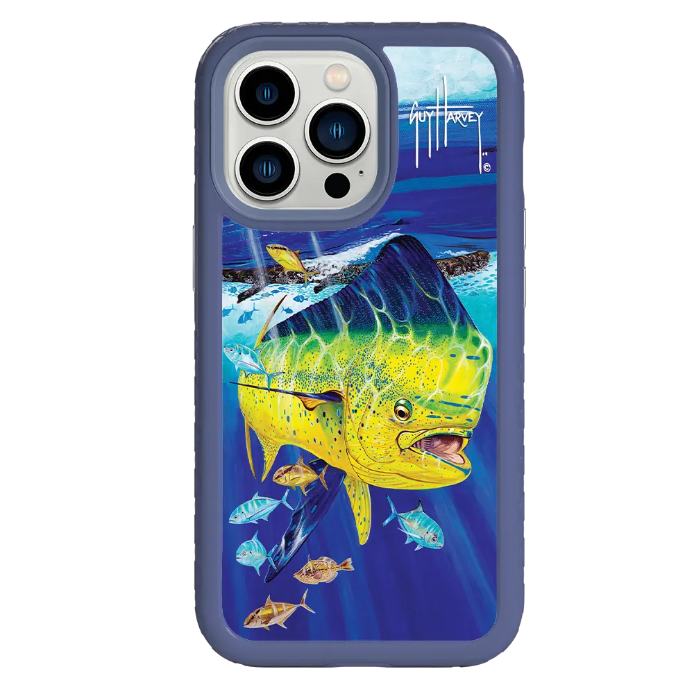 Guy Harvey Fortitude Series for Apple iPhone 13 Pro - Golden Prize - Custom Case - SlateBlue - cellhelmet