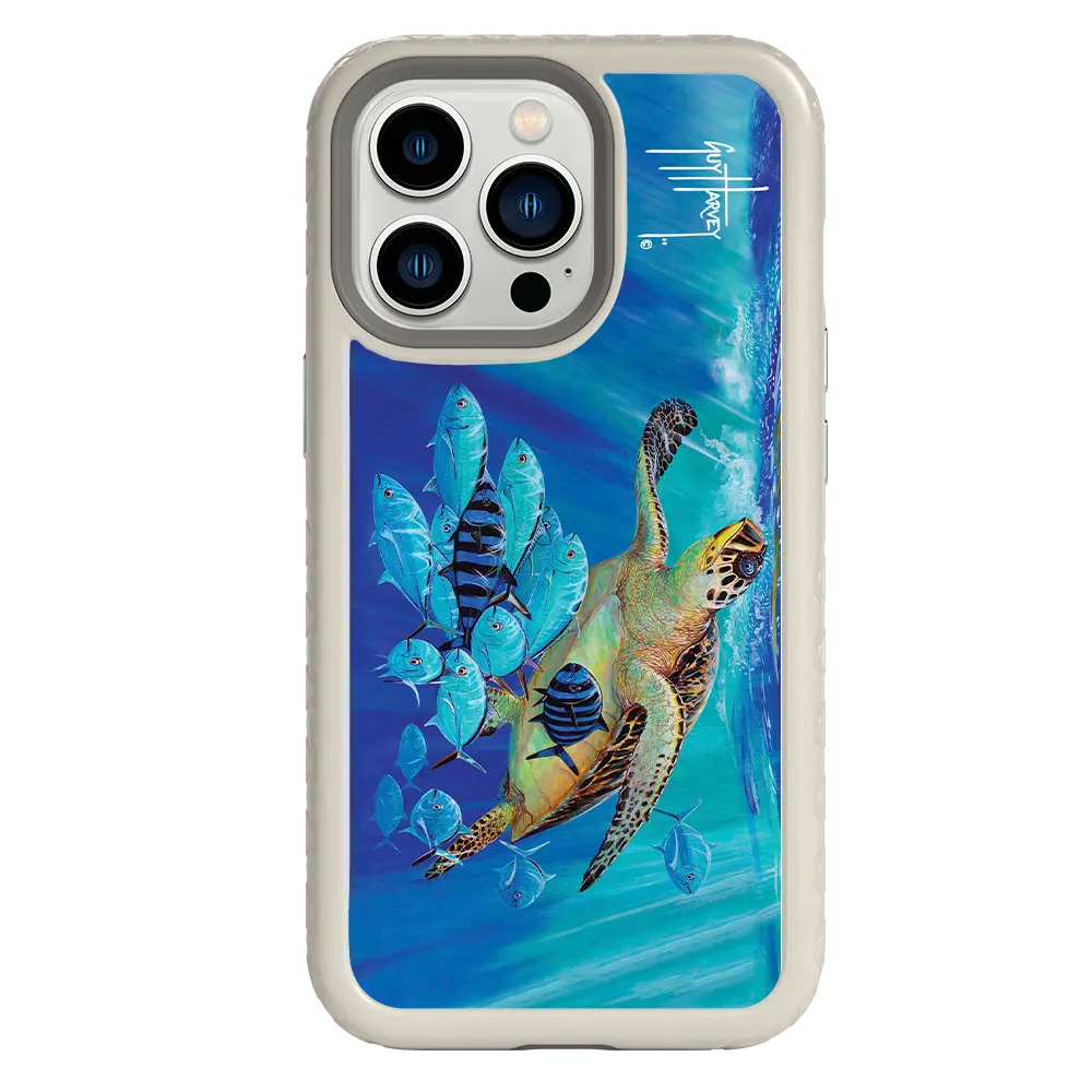 Guy Harvey Fortitude Series for Apple iPhone 13 Pro - Hawksbill Caravan - Custom Case - Gray - cellhelmet