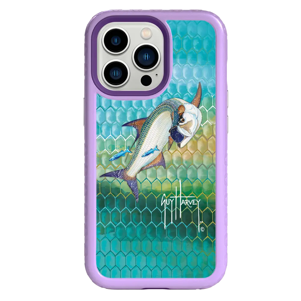 Guy Harvey Fortitude Series for Apple iPhone 13 Pro - Tarpon Skin - Custom Case - LilacBlossom - cellhelmet