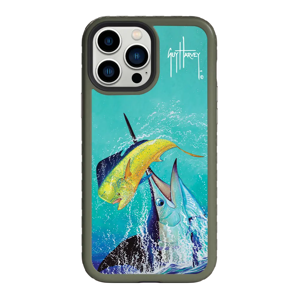 Guy Harvey Fortitude Series for Apple iPhone 13 Pro Max - El Dorado II - Custom Case - OliveDrabGreen - cellhelmet