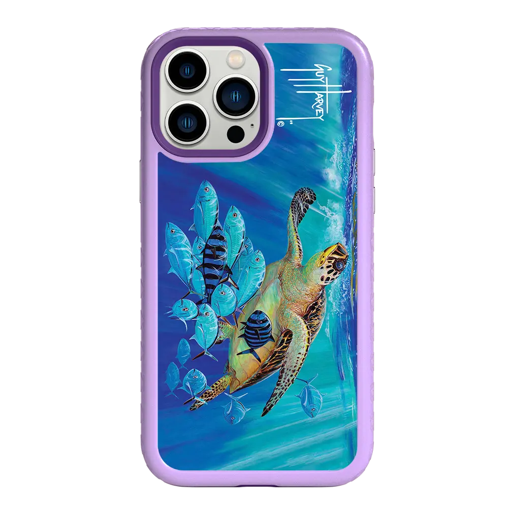 Guy Harvey Fortitude Series for Apple iPhone 13 Pro Max - Hawksbill Caravan - Custom Case - LilacBlossom - cellhelmet