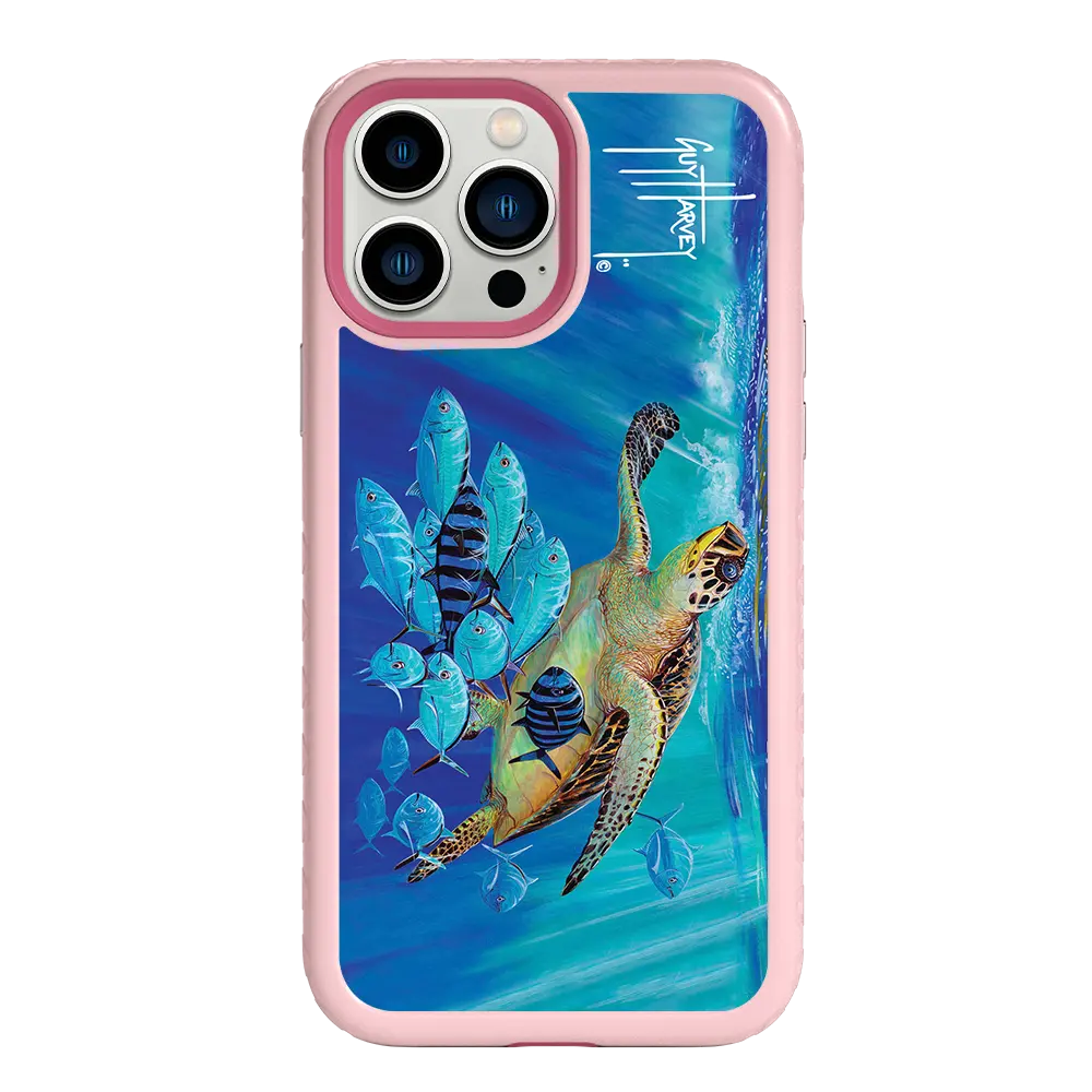 Guy Harvey Fortitude Series for Apple iPhone 13 Pro Max - Hawksbill Caravan - Custom Case - PinkMagnolia - cellhelmet