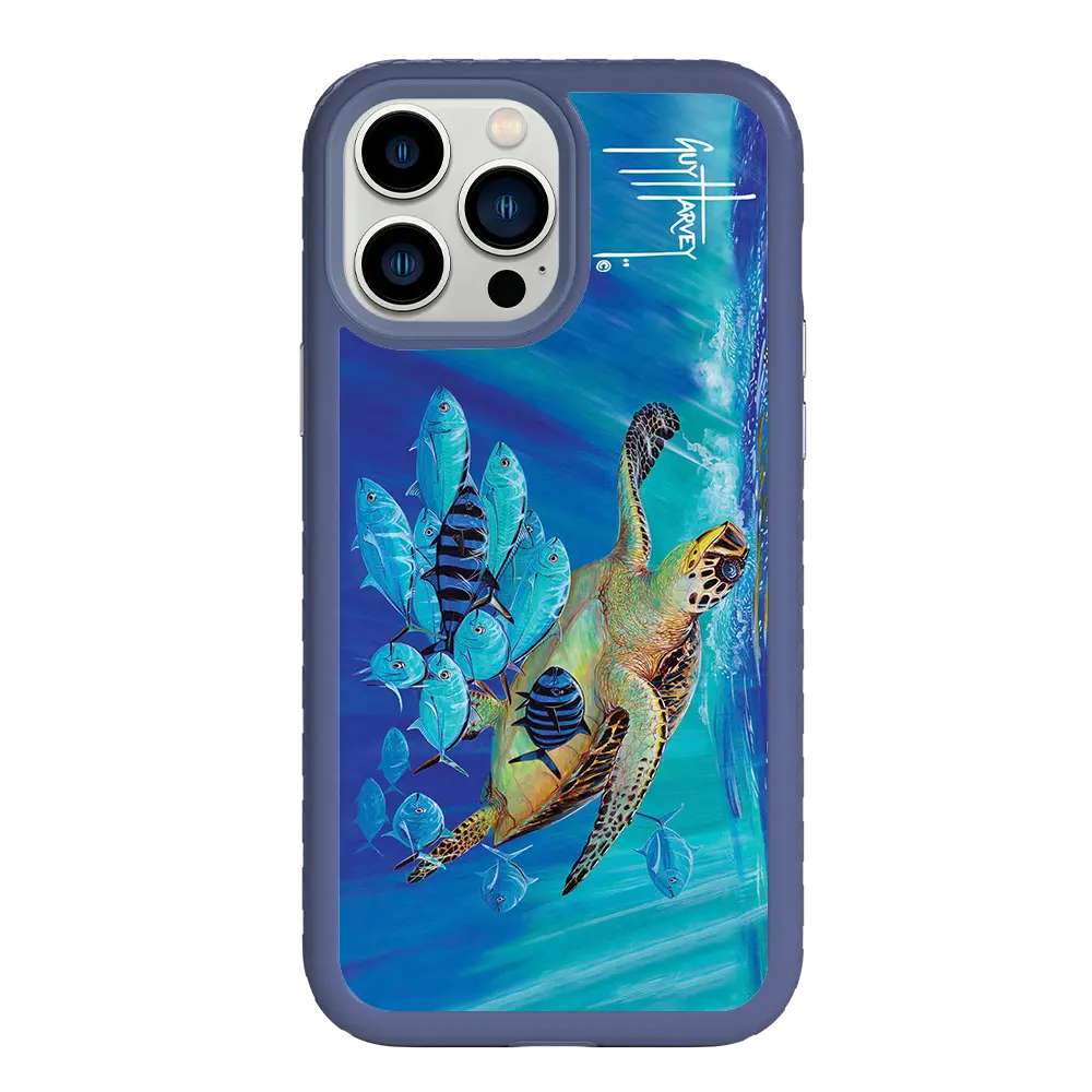 Guy Harvey Fortitude Series for Apple iPhone 13 Pro Max - Hawksbill Caravan - Custom Case - SlateBlue - cellhelmet