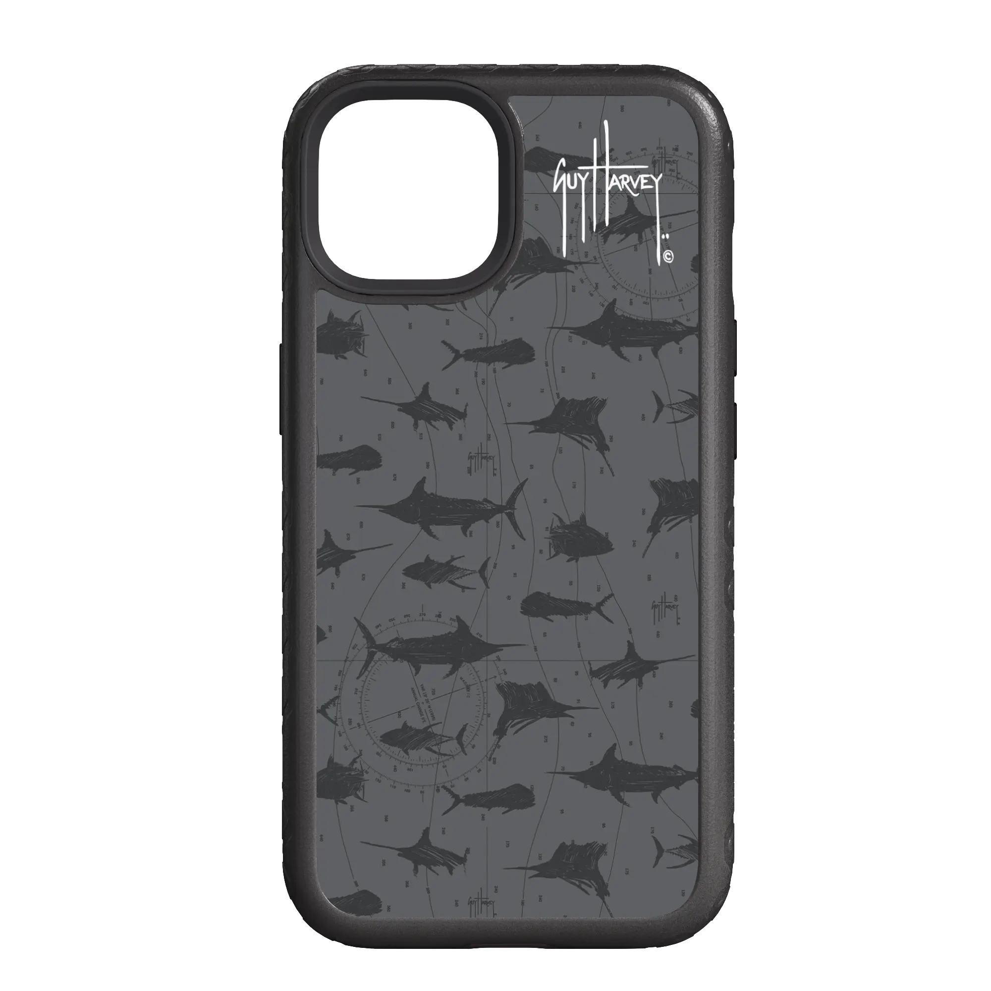 Guy Harvey Fortitude Series for Apple iPhone 14 - Black Scribbler - Custom Case - OnyxBlack - cellhelmet