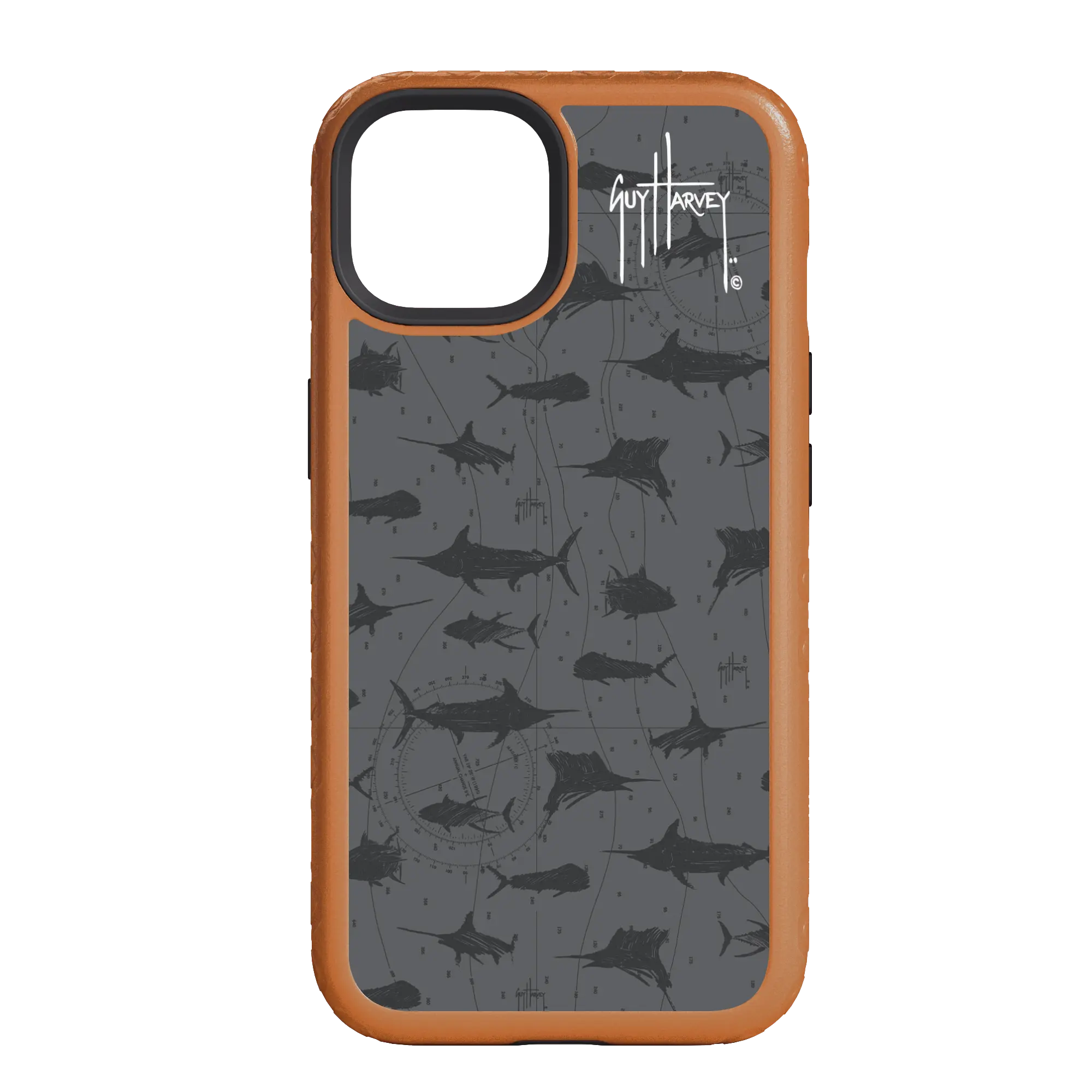 Guy Harvey Fortitude Series for Apple iPhone 14 - Black Scribbler - Custom Case - PumpkinSpice - cellhelmet