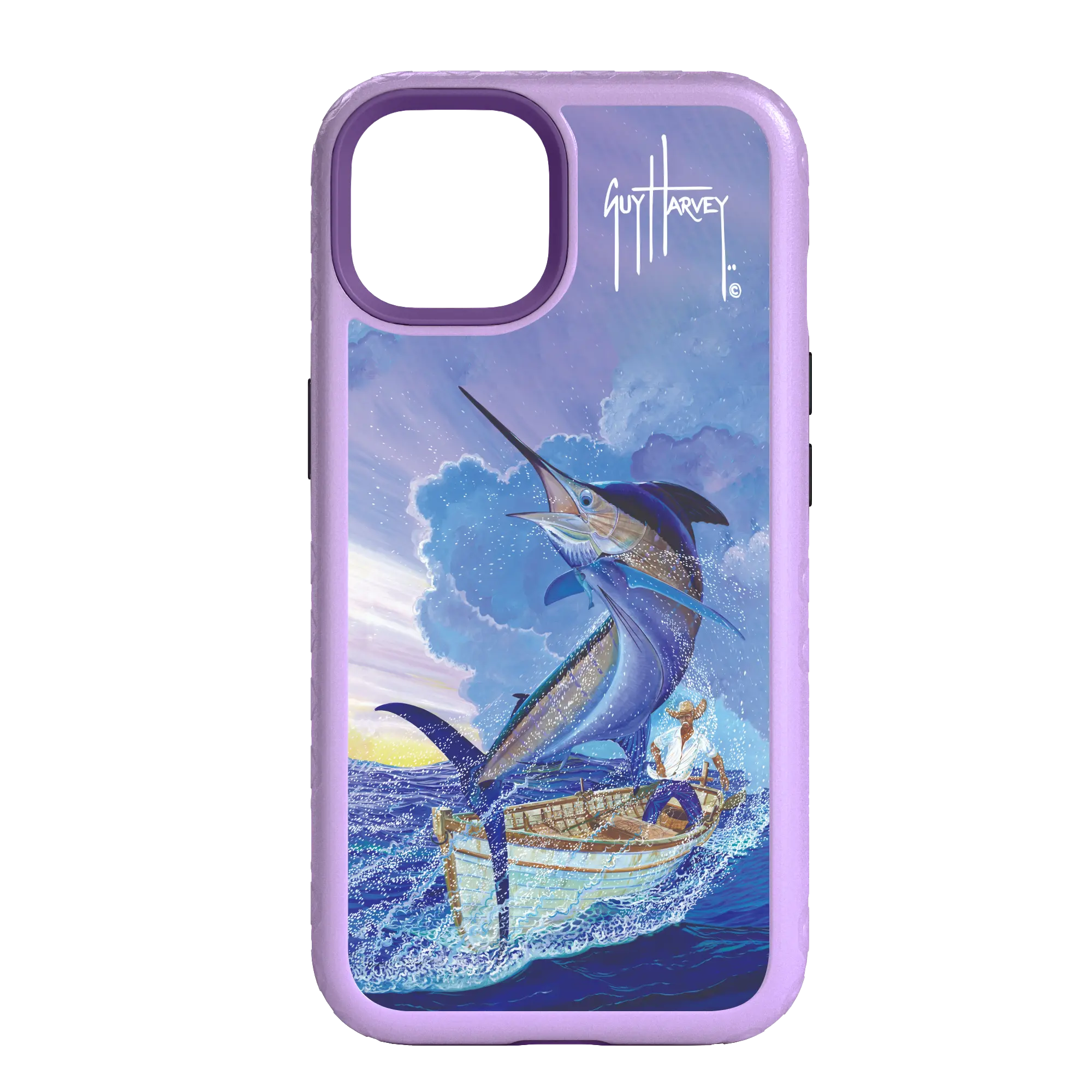 Guy Harvey Fortitude Series for Apple iPhone 14 - El Viejo - Custom Case - LilacBlossomPurple - cellhelmet