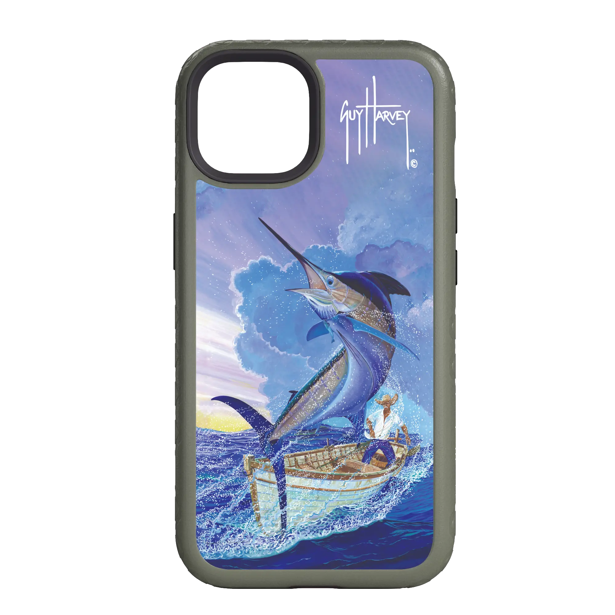 Guy Harvey Fortitude Series for Apple iPhone 14 - El Viejo - Custom Case - OliveDrabGreen - cellhelmet