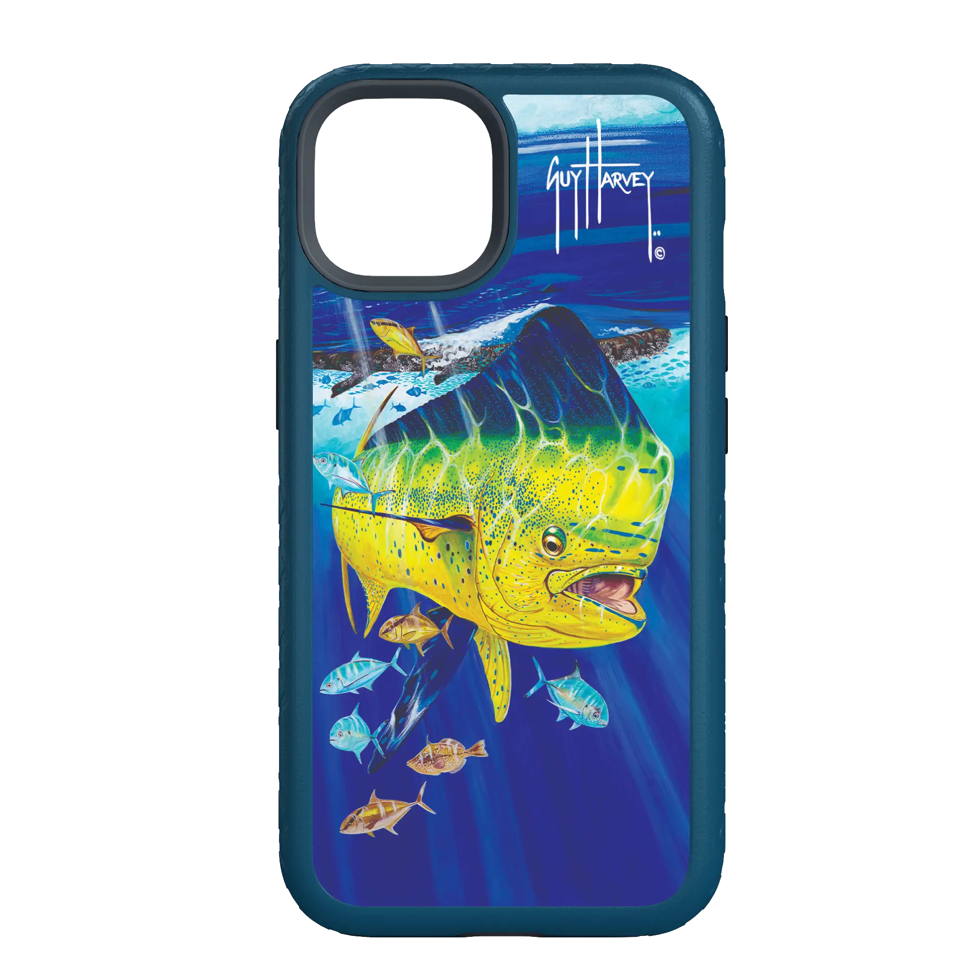 Guy Harvey Fortitude Series for Apple iPhone 14 - Golden Prize - Custom Case - DeepSeaBlue - cellhelmet