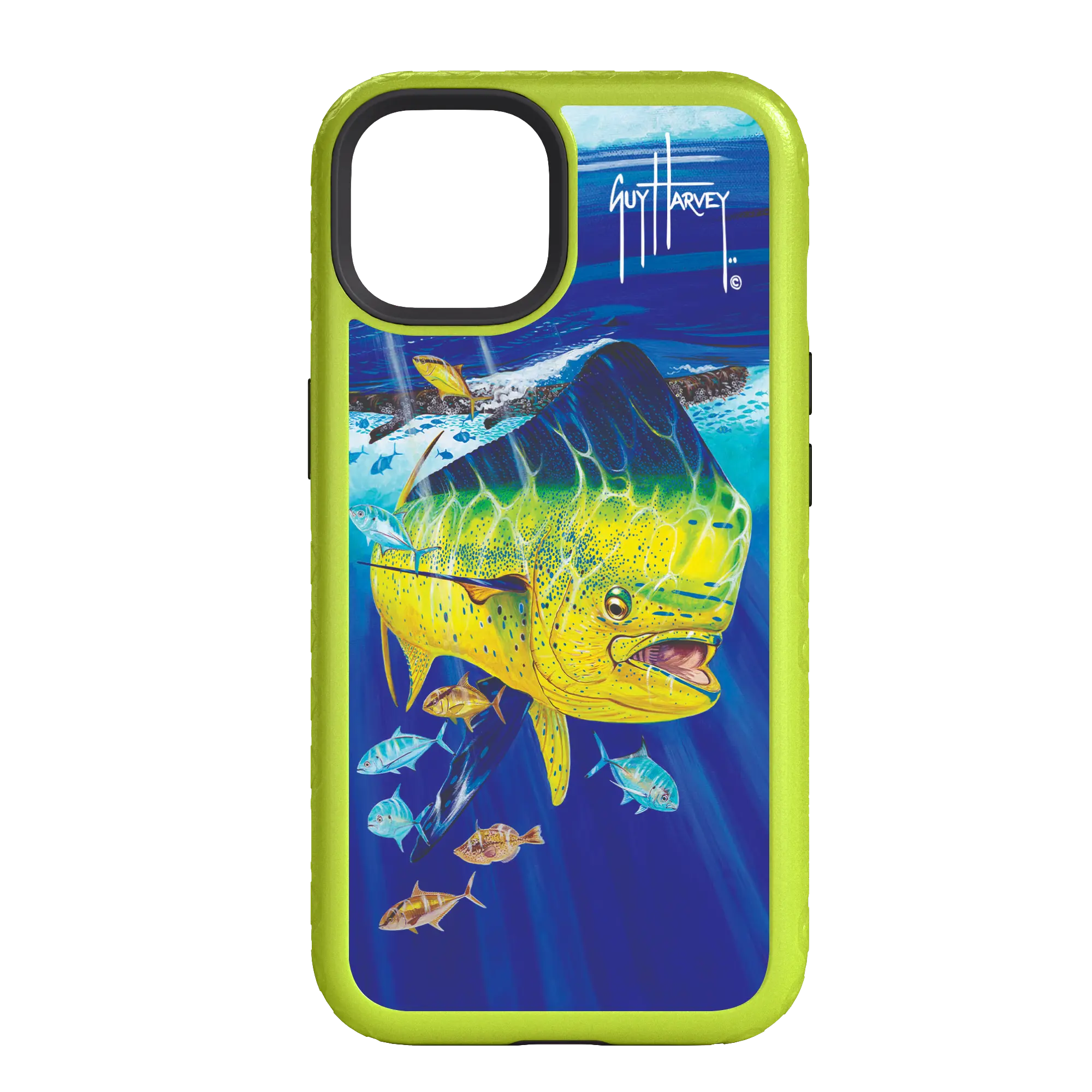 Guy Harvey Fortitude Series for Apple iPhone 14 - Golden Prize - Custom Case - ElectricLime - cellhelmet