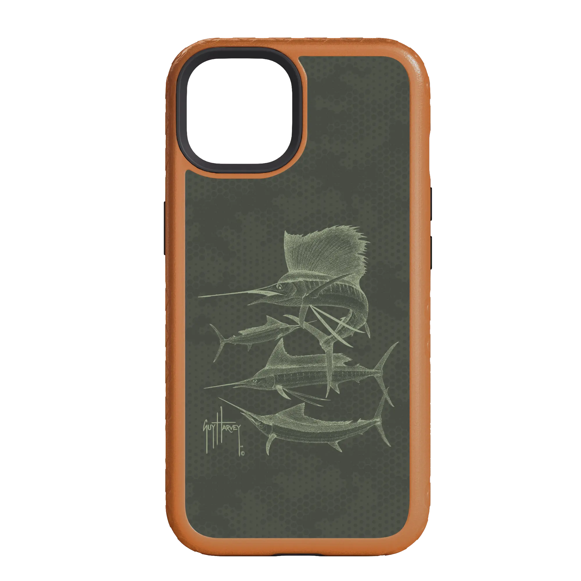 Guy Harvey Fortitude Series for Apple iPhone 14 - Green Camo - Custom Case - PumpkinSpice - cellhelmet