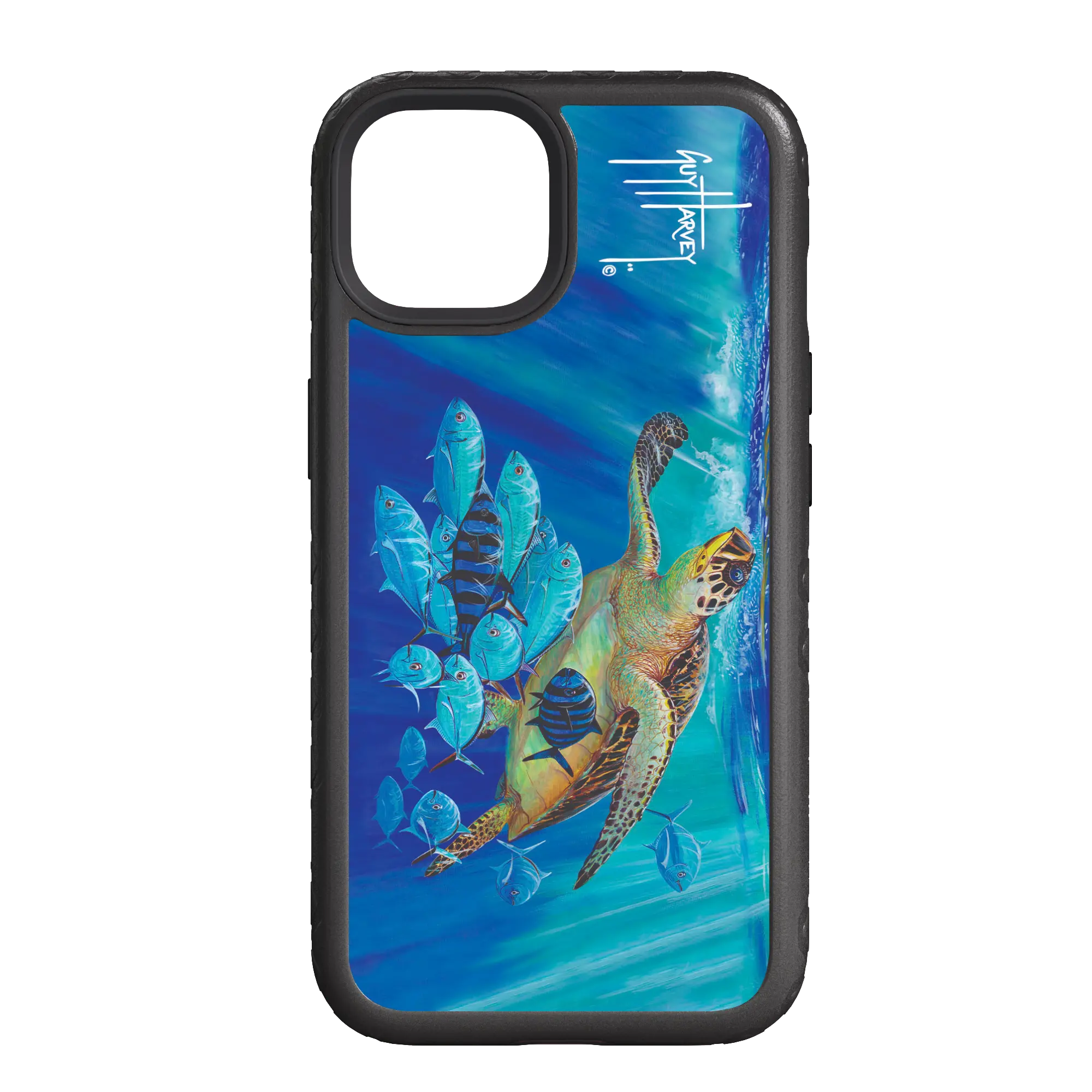 Guy Harvey Fortitude Series for Apple iPhone 14 - Hawksbill Caravan - Custom Case - OnyxBlack - cellhelmet