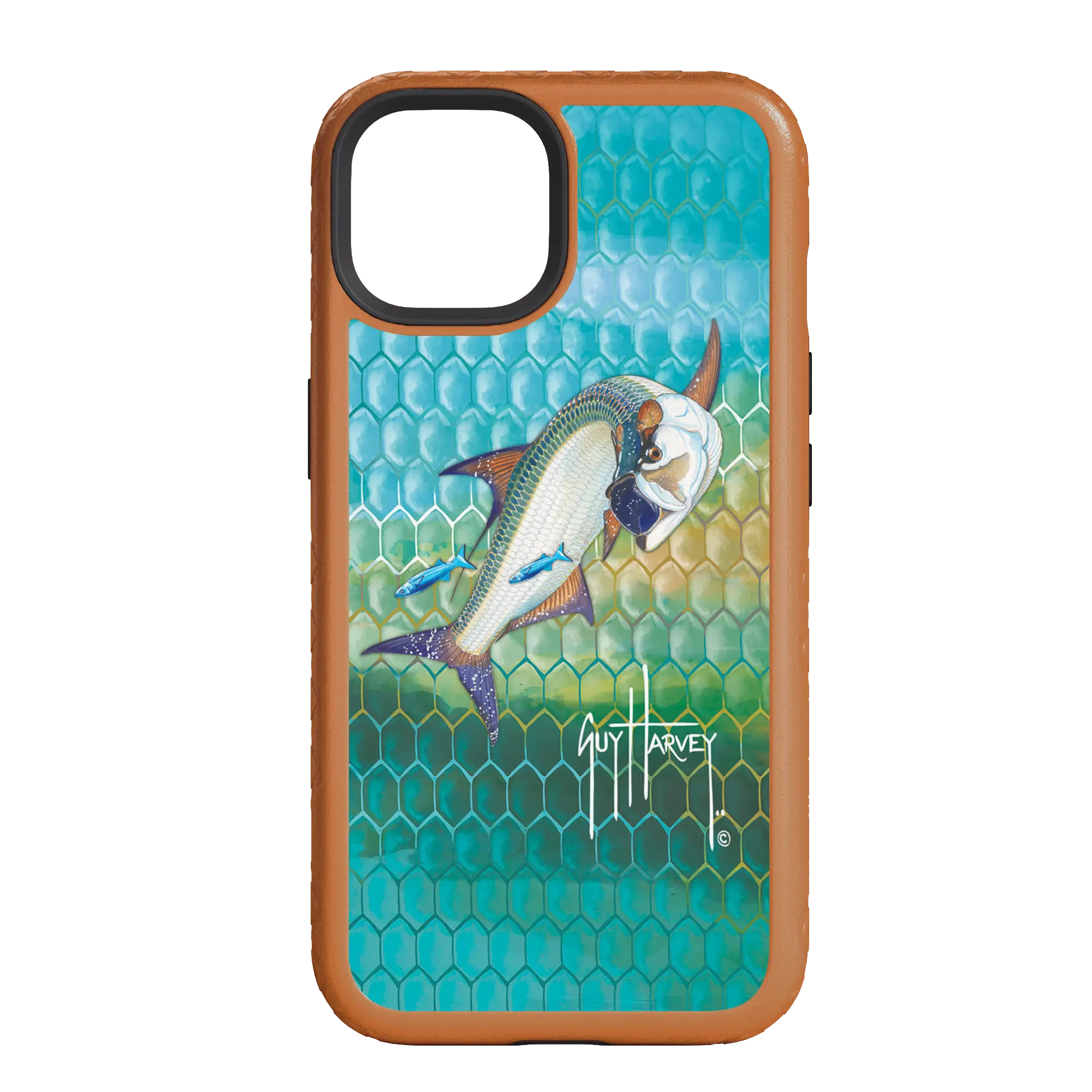 Guy Harvey Fortitude Series for Apple iPhone 14 - Tarpon Skin - Custom Case - PumpkinSpice - cellhelmet