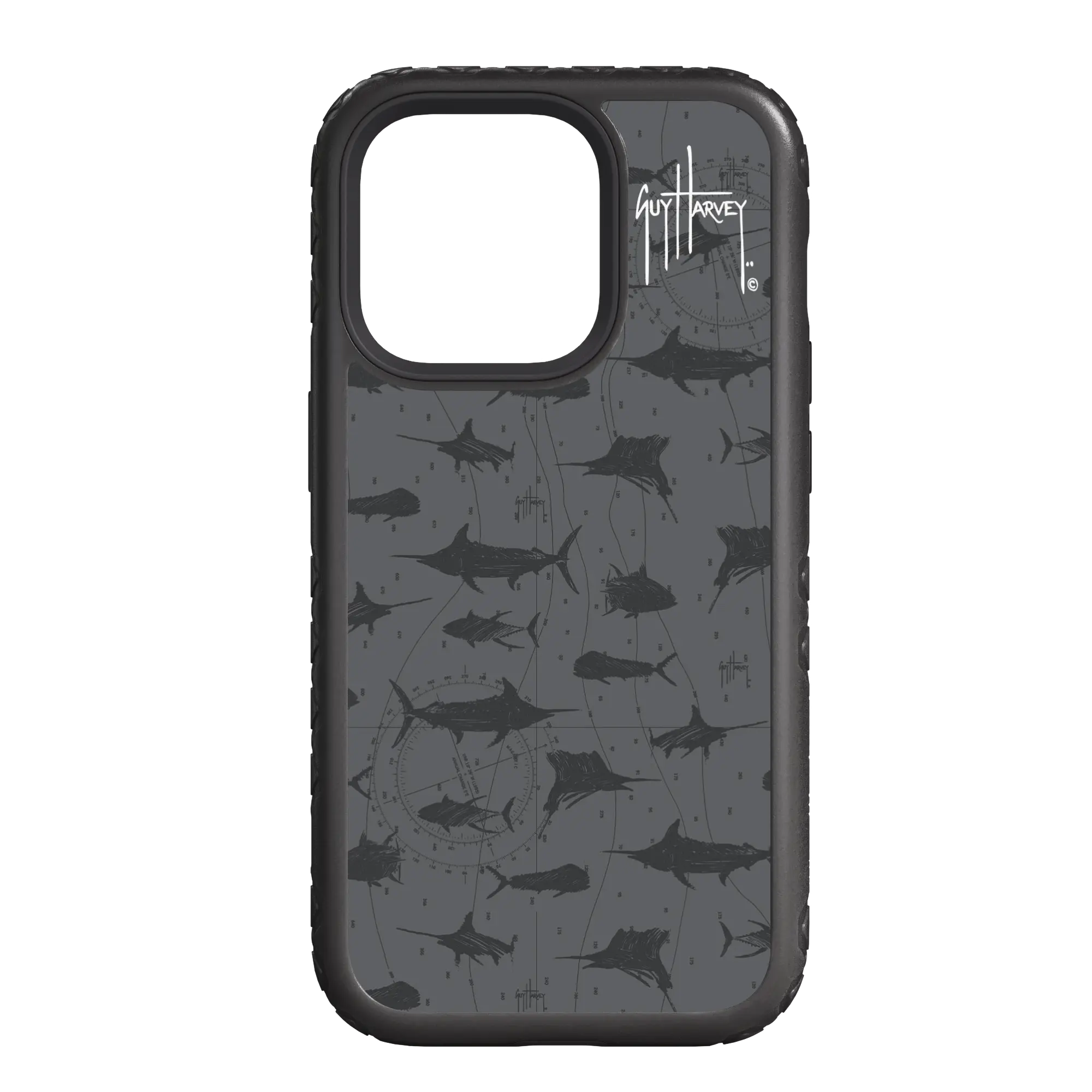 Guy Harvey Fortitude Series for Apple iPhone 14 Plus - Black Scribbler - Custom Case - OnyxBlack - cellhelmet