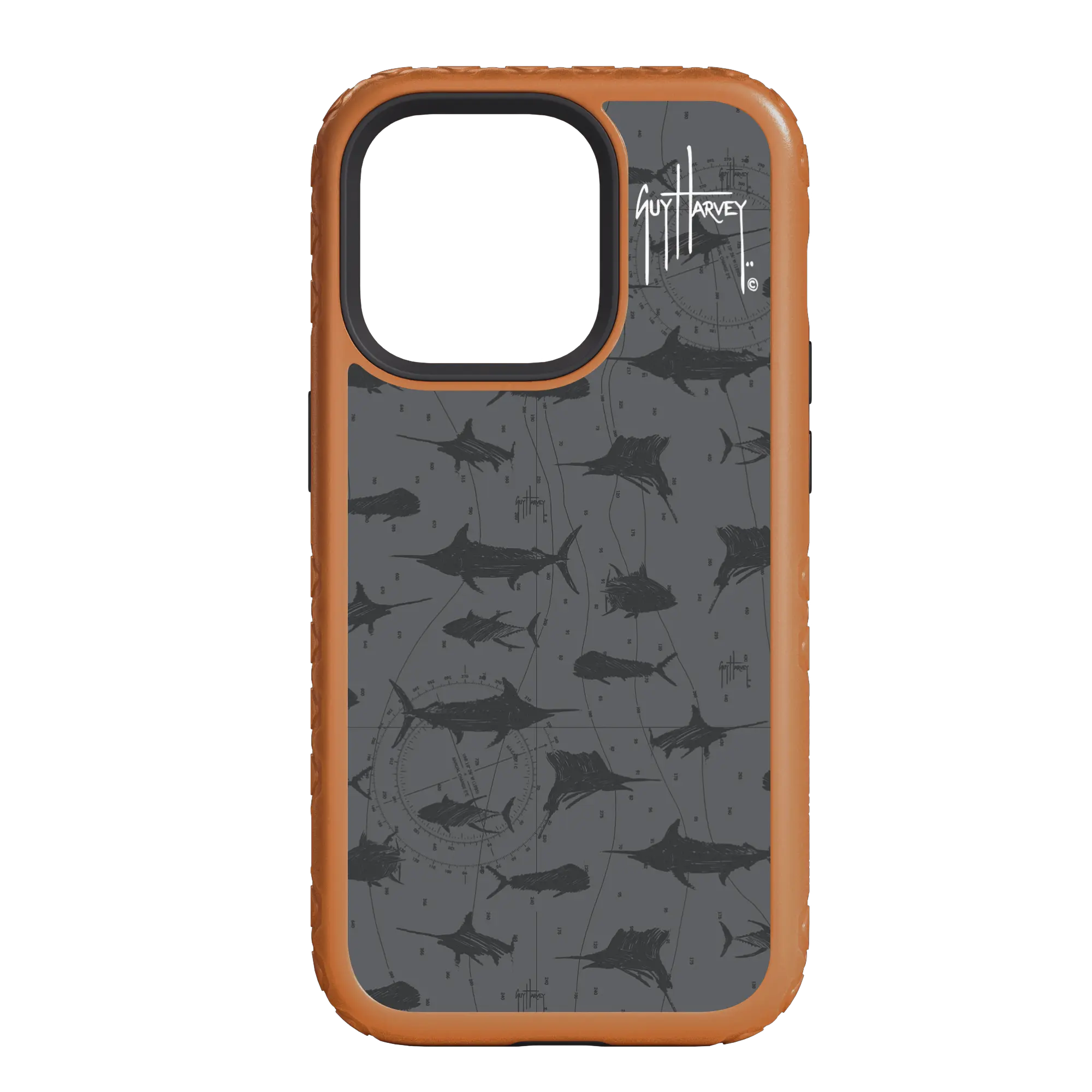 Guy Harvey Fortitude Series for Apple iPhone 14 Plus - Black Scribbler - Custom Case - PumpkinSpice - cellhelmet