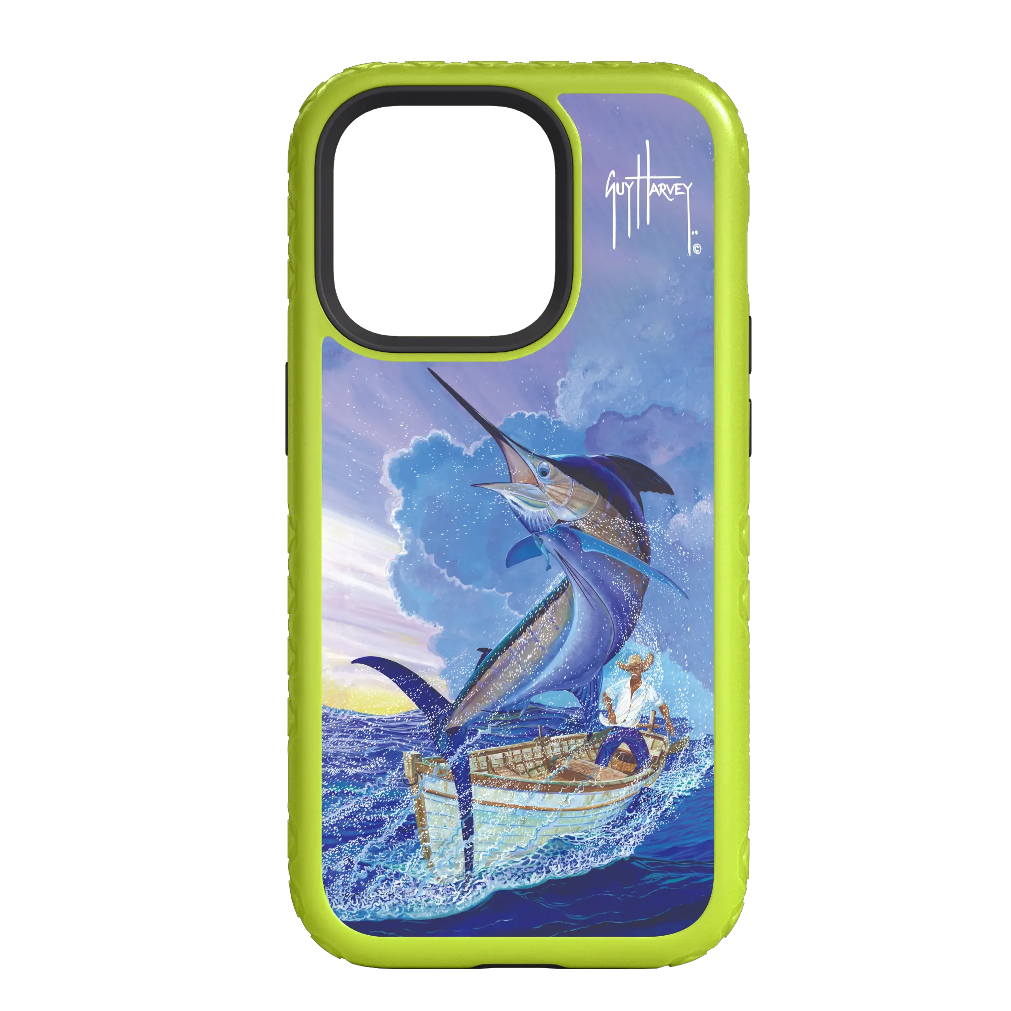 Guy Harvey Fortitude Series for Apple iPhone 14 Plus - El Viejo - Custom Case - ElectricLime - cellhelmet