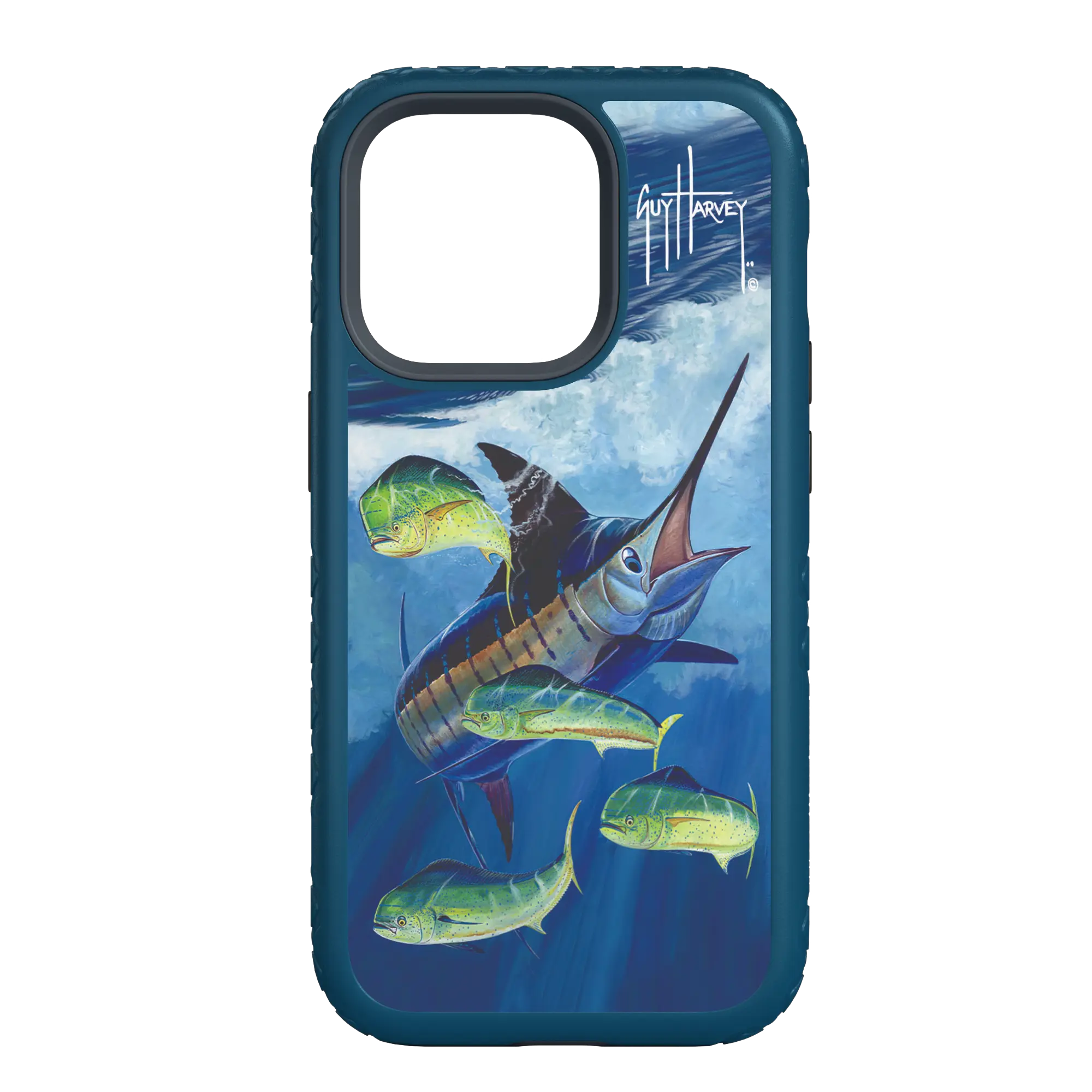 Guy Harvey Fortitude Series for Apple iPhone 14 Plus - Four Play - Custom Case - DeepSeaBlue - cellhelmet