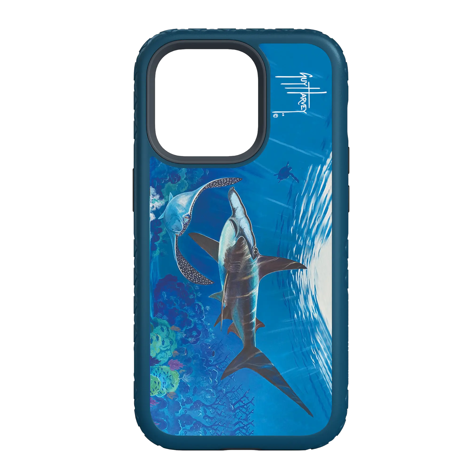 Guy Harvey Fortitude Series for Apple iPhone 14 Plus - Hammer Down - Custom Case - DeepSeaBlue - cellhelmet