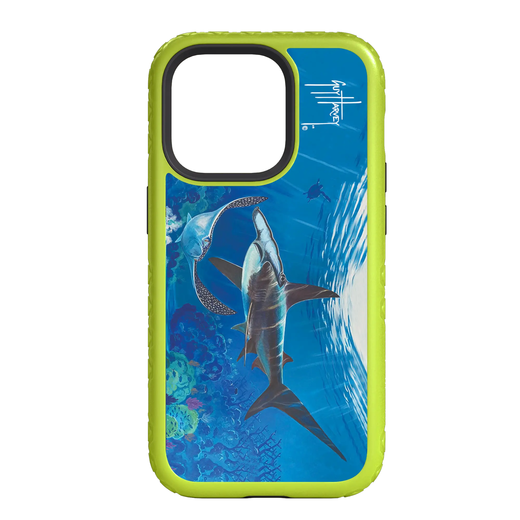 Guy Harvey Fortitude Series for Apple iPhone 14 Plus - Hammer Down - Custom Case - ElectricLime - cellhelmet