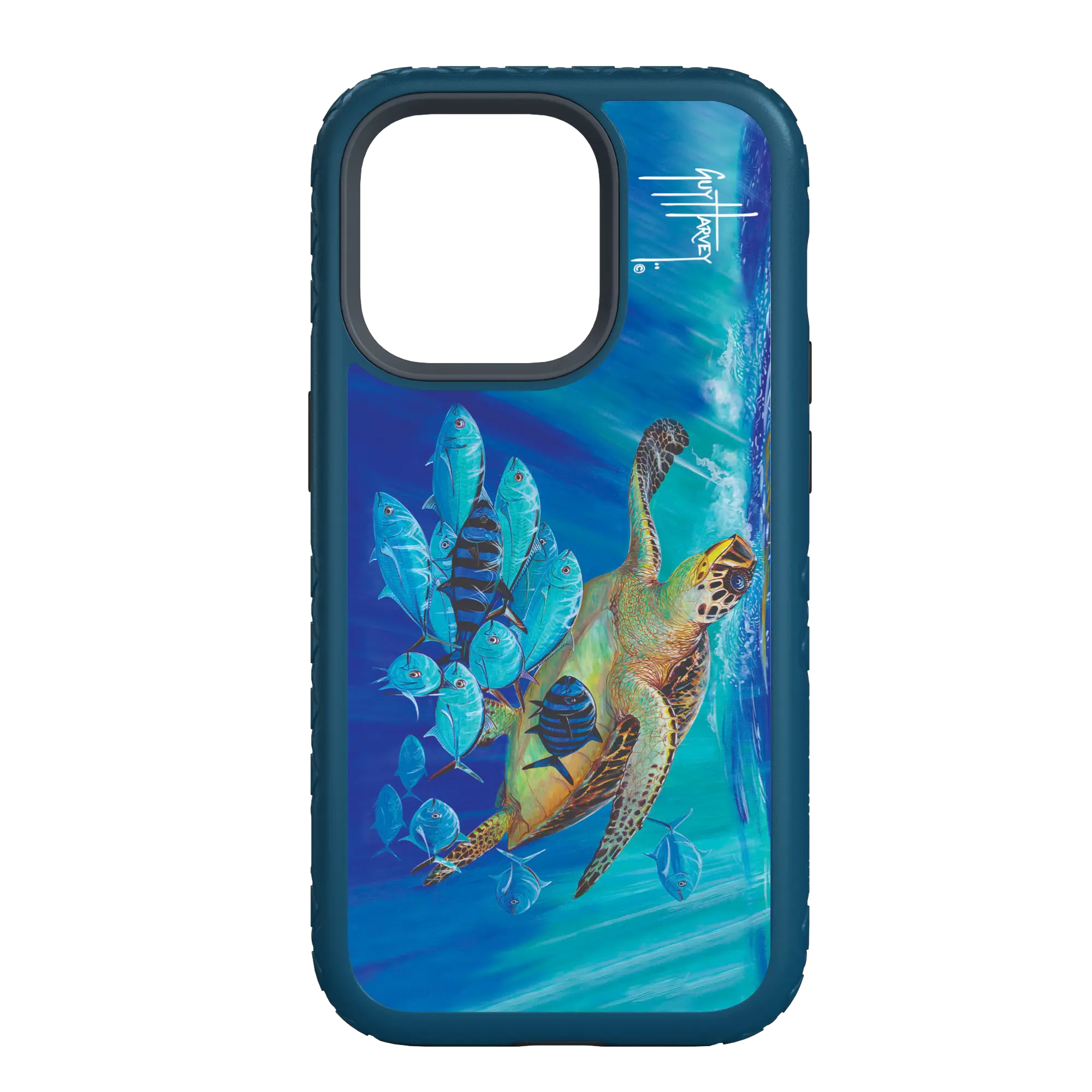 Guy Harvey Fortitude Series for Apple iPhone 14 Plus - Hawksbill Caravan - Custom Case - DeepSeaBlue - cellhelmet