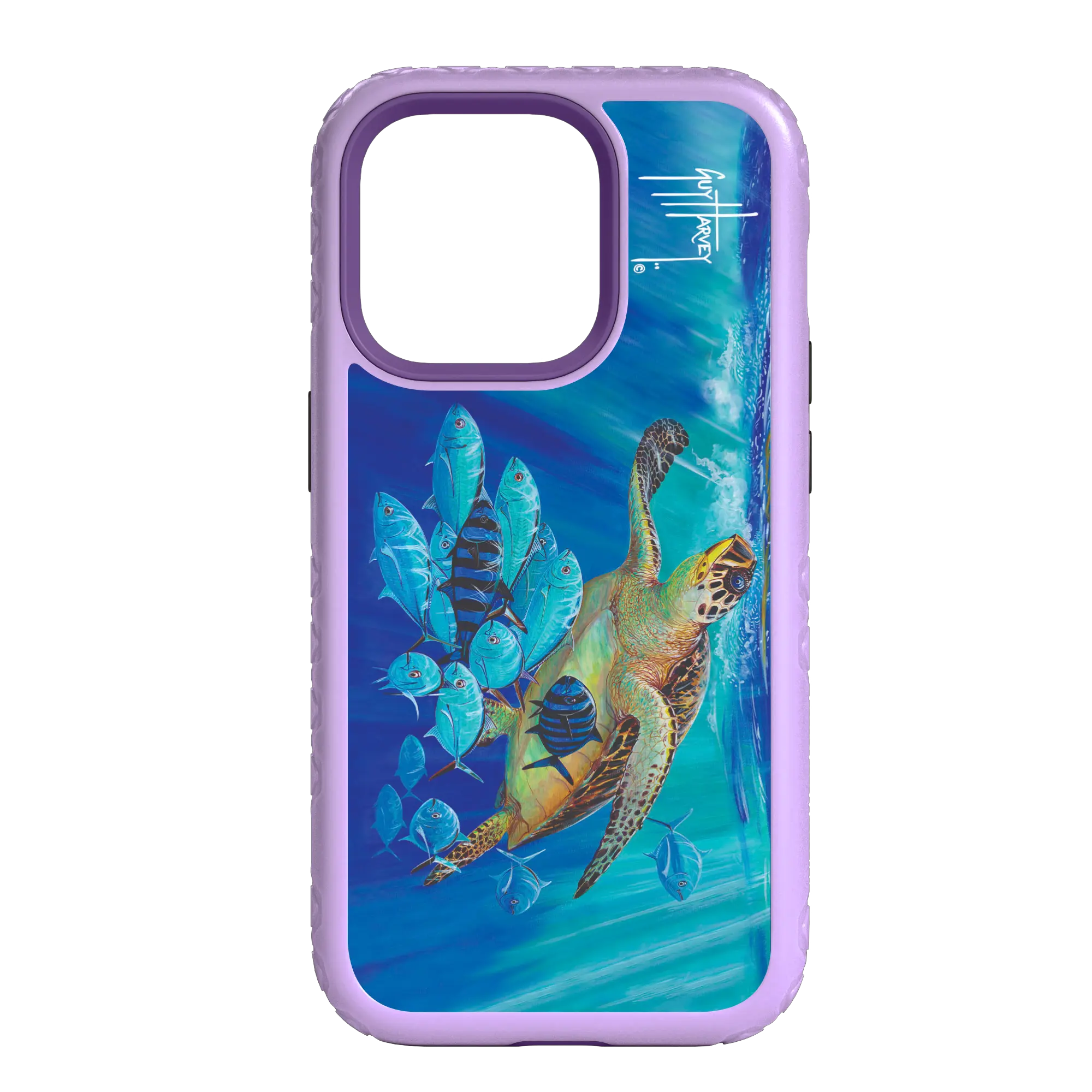 Guy Harvey Fortitude Series for Apple iPhone 14 Plus - Hawksbill Caravan - Custom Case - LilacBlossomPurple - cellhelmet