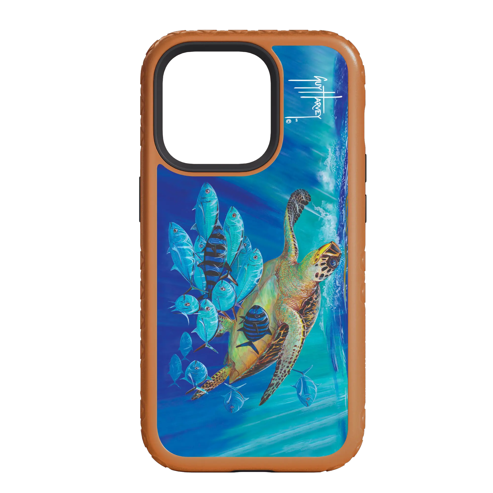 Guy Harvey Fortitude Series for Apple iPhone 14 Plus - Hawksbill Caravan - Custom Case - PumpkinSpice - cellhelmet