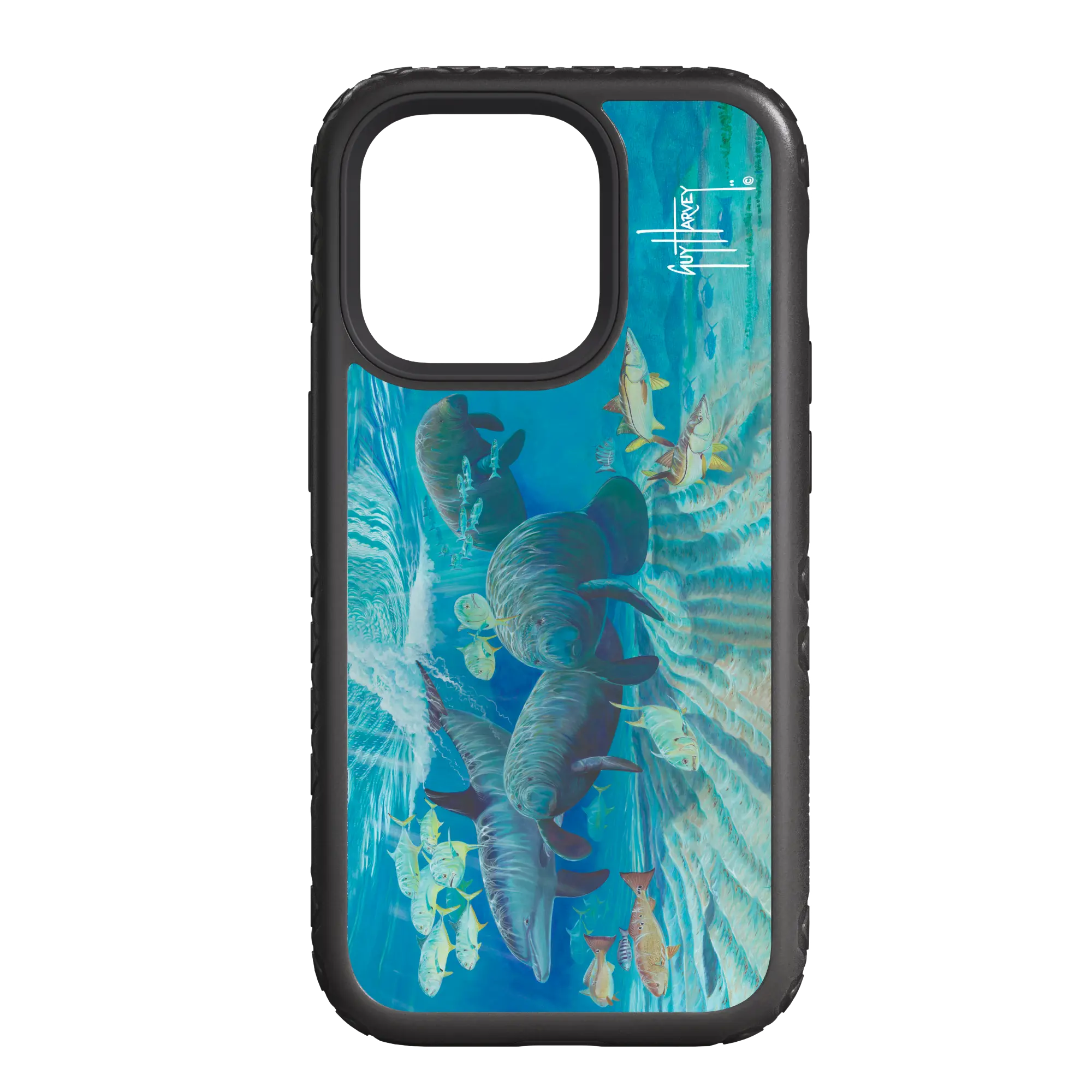 Guy Harvey Fortitude Series for Apple iPhone 14 Plus - Manatee Pass - Custom Case - OnyxBlack - cellhelmet