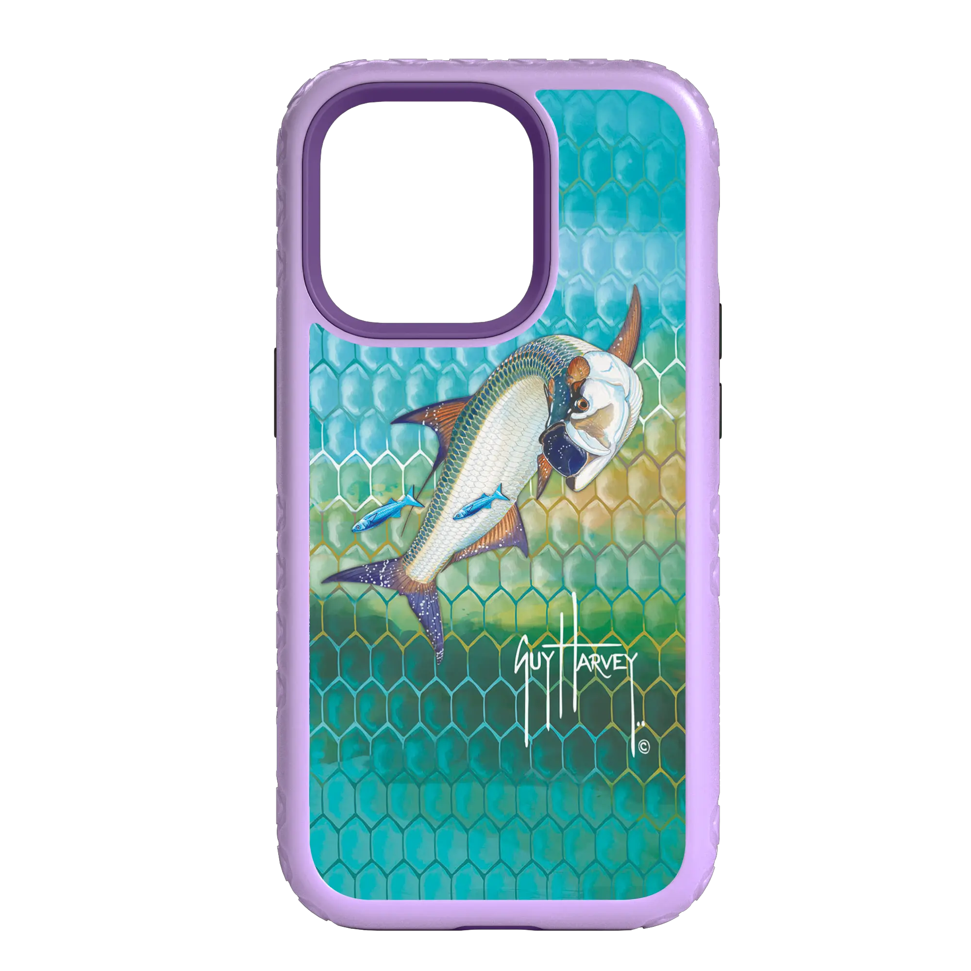 Guy Harvey Fortitude Series for Apple iPhone 14 Plus - Tarpon Skin - Custom Case - LilacBlossomPurple - cellhelmet