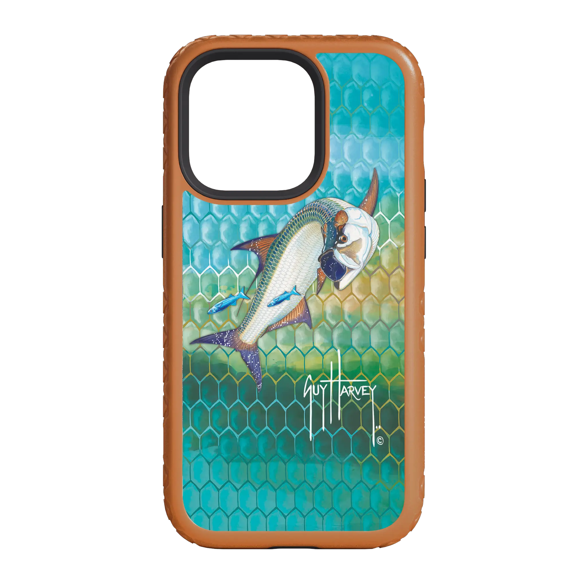 Guy Harvey Fortitude Series for Apple iPhone 14 Plus - Tarpon Skin - Custom Case - PumpkinSpice - cellhelmet