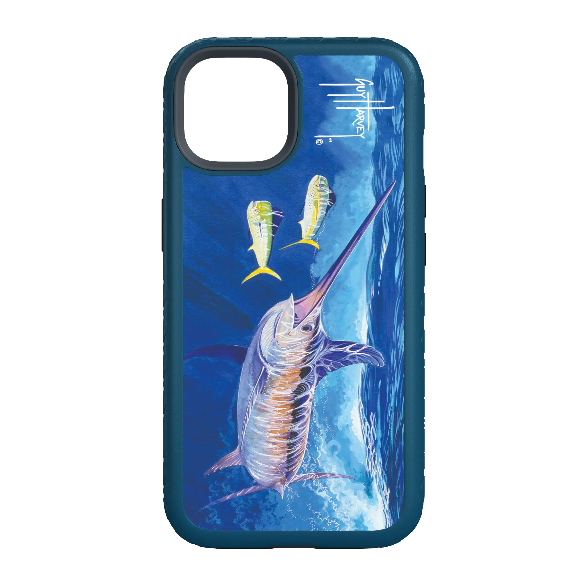 Guy Harvey Fortitude Series for Apple iPhone 14 Pro - Bullseye - Custom Case - DeepSeaBlue - cellhelmet