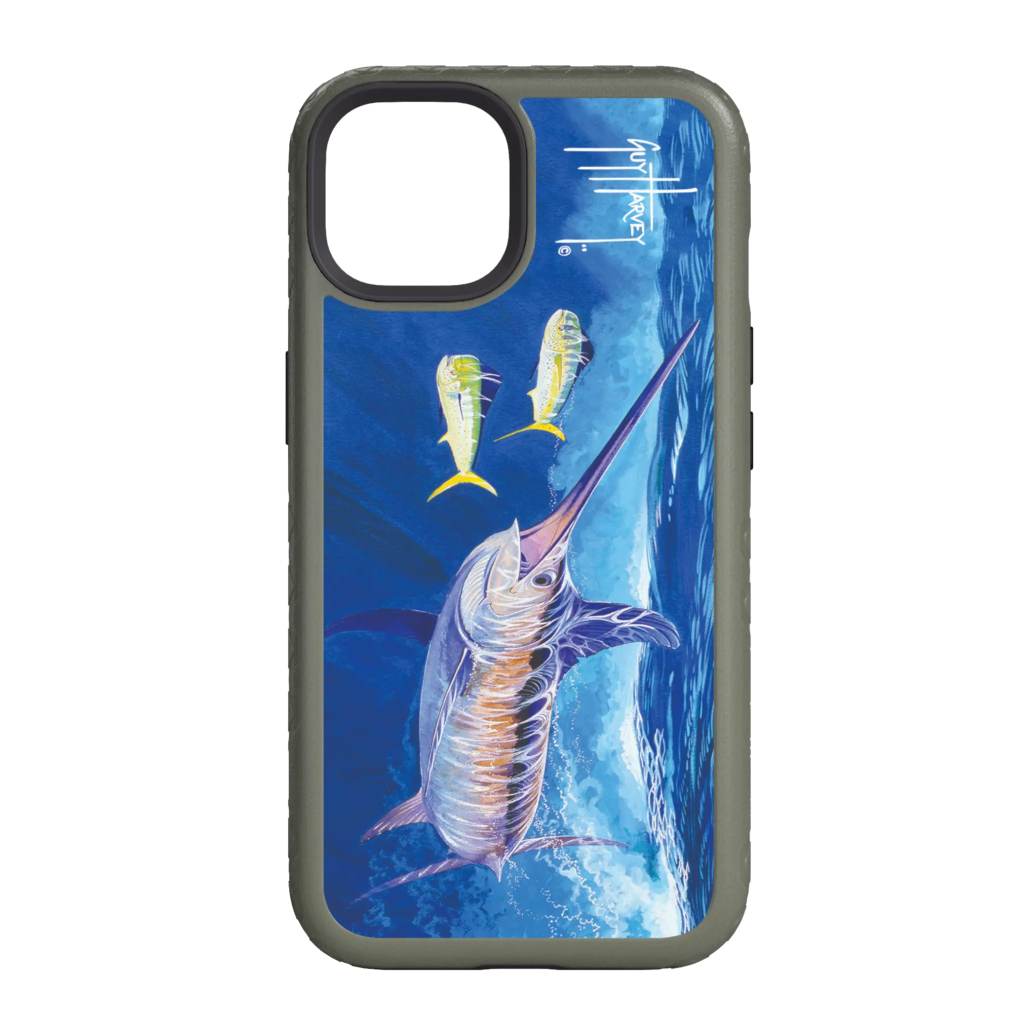 Guy Harvey Fortitude Series for Apple iPhone 14 Pro - Bullseye - Custom Case - OliveDrabGreen - cellhelmet