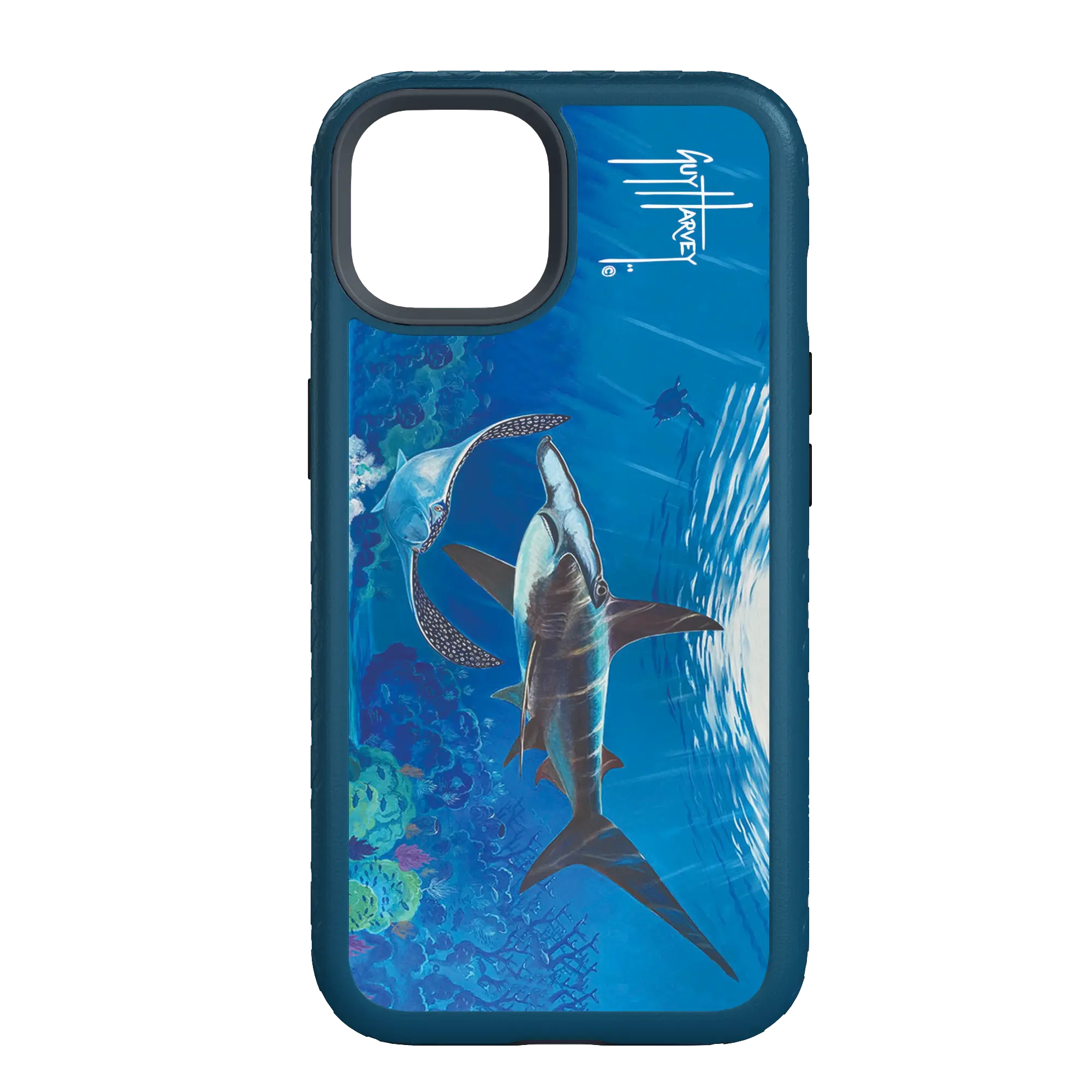 Guy Harvey Fortitude Series for Apple iPhone 14 Pro - Hammer Down - Custom Case - DeepSeaBlue - cellhelmet