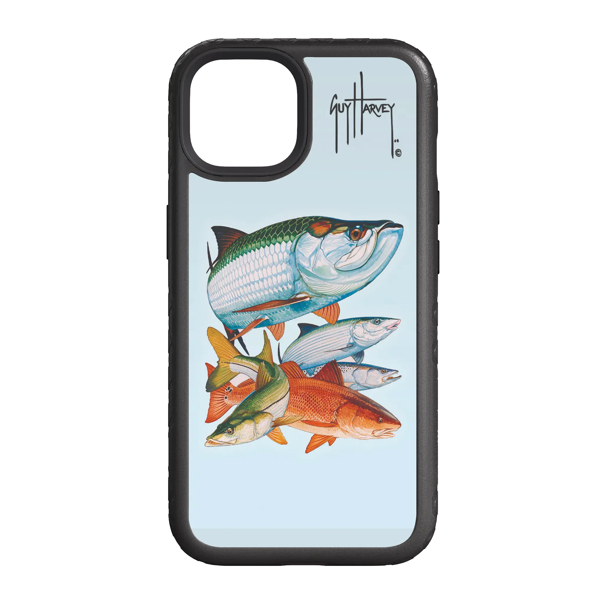 Guy Harvey Fortitude Series for Apple iPhone 14 Pro - Inshore Collage - Custom Case - OnyxBlack - cellhelmet