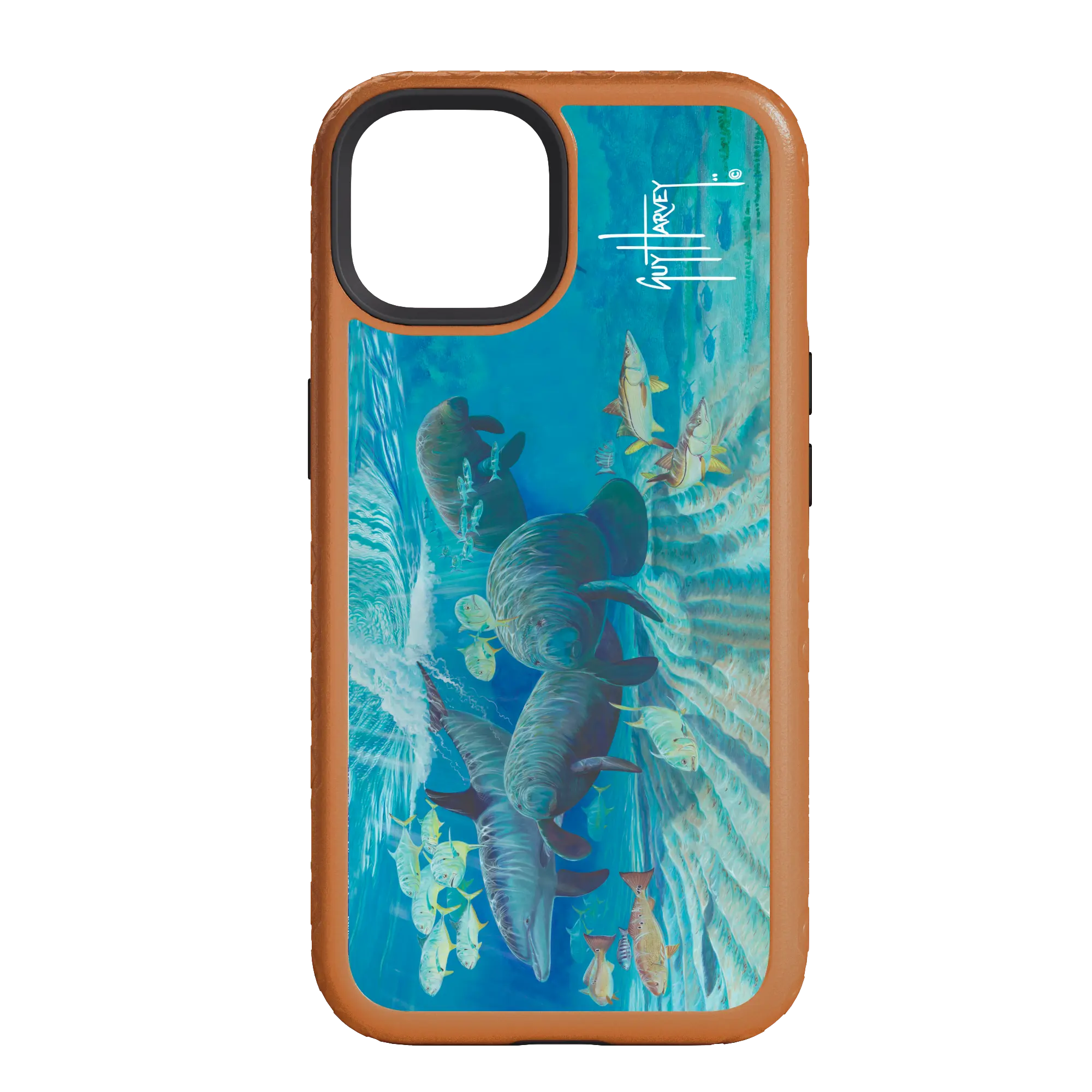 Guy Harvey Fortitude Series for Apple iPhone 14 Pro - Manatee Pass - Custom Case - PumpkinSpice - cellhelmet