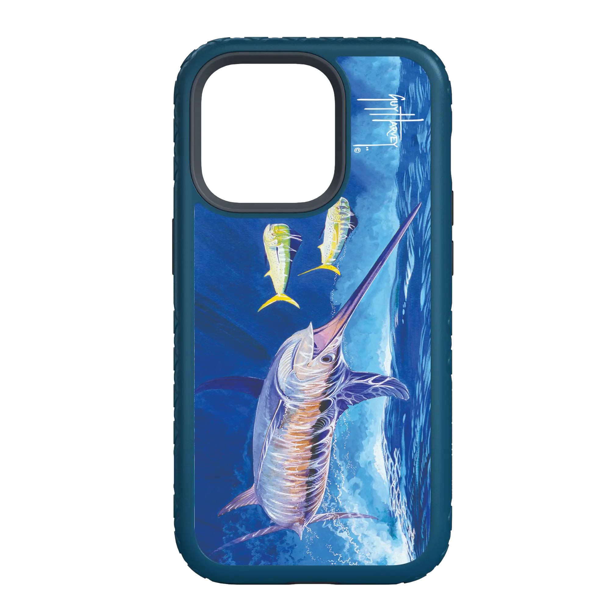 Guy Harvey Fortitude Series for Apple iPhone 14 Pro Max - Bullseye - Custom Case - DeepSeaBlue - cellhelmet