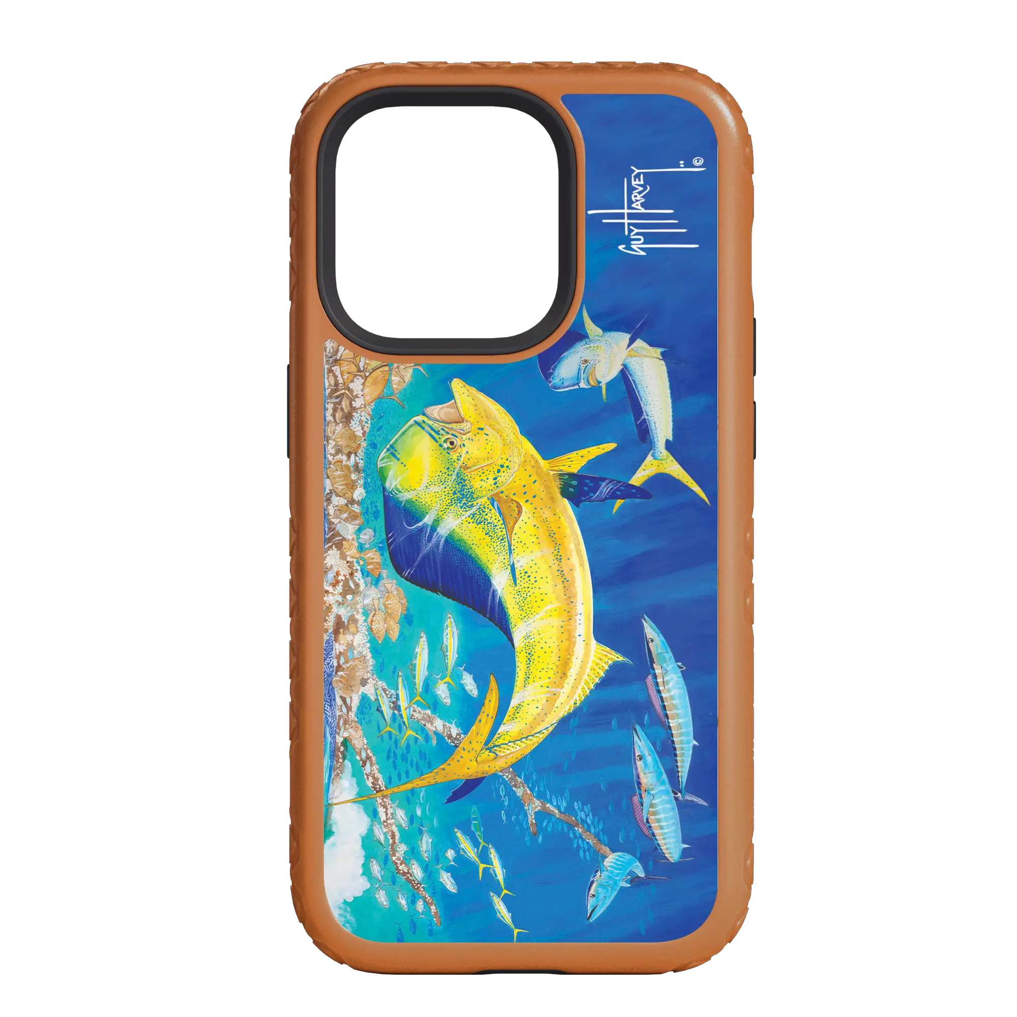 Guy Harvey Fortitude Series for Apple iPhone 14 Pro Max - Dolphin Oasis - Custom Case - PumpkinSpice - cellhelmet